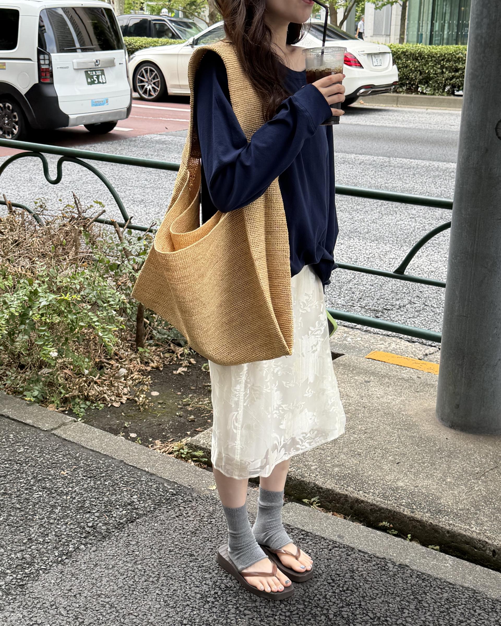 gloria midi skirt (charcoal/cream)