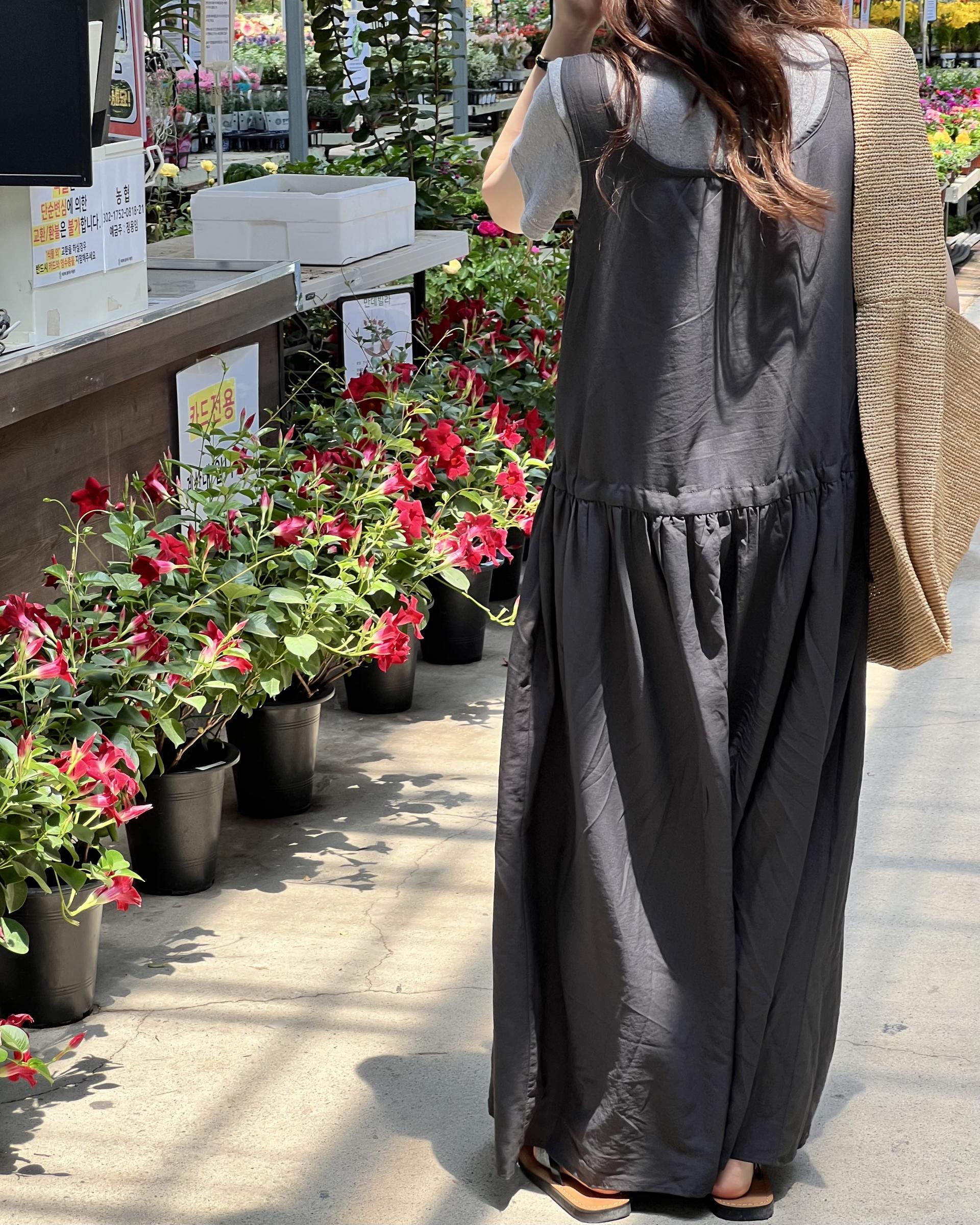 oatmeal dress (charcoal/cream)