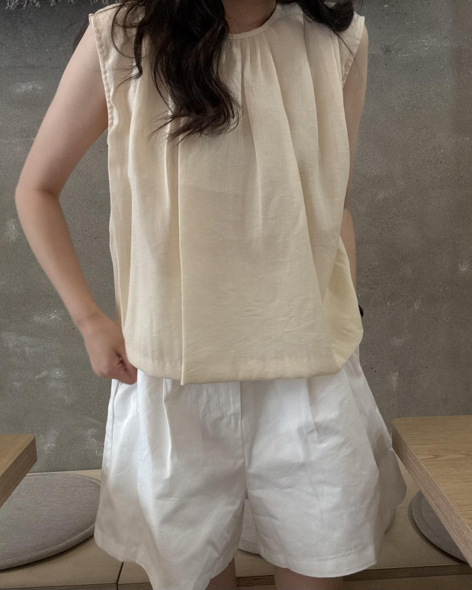 moris blouse (brown/cream)