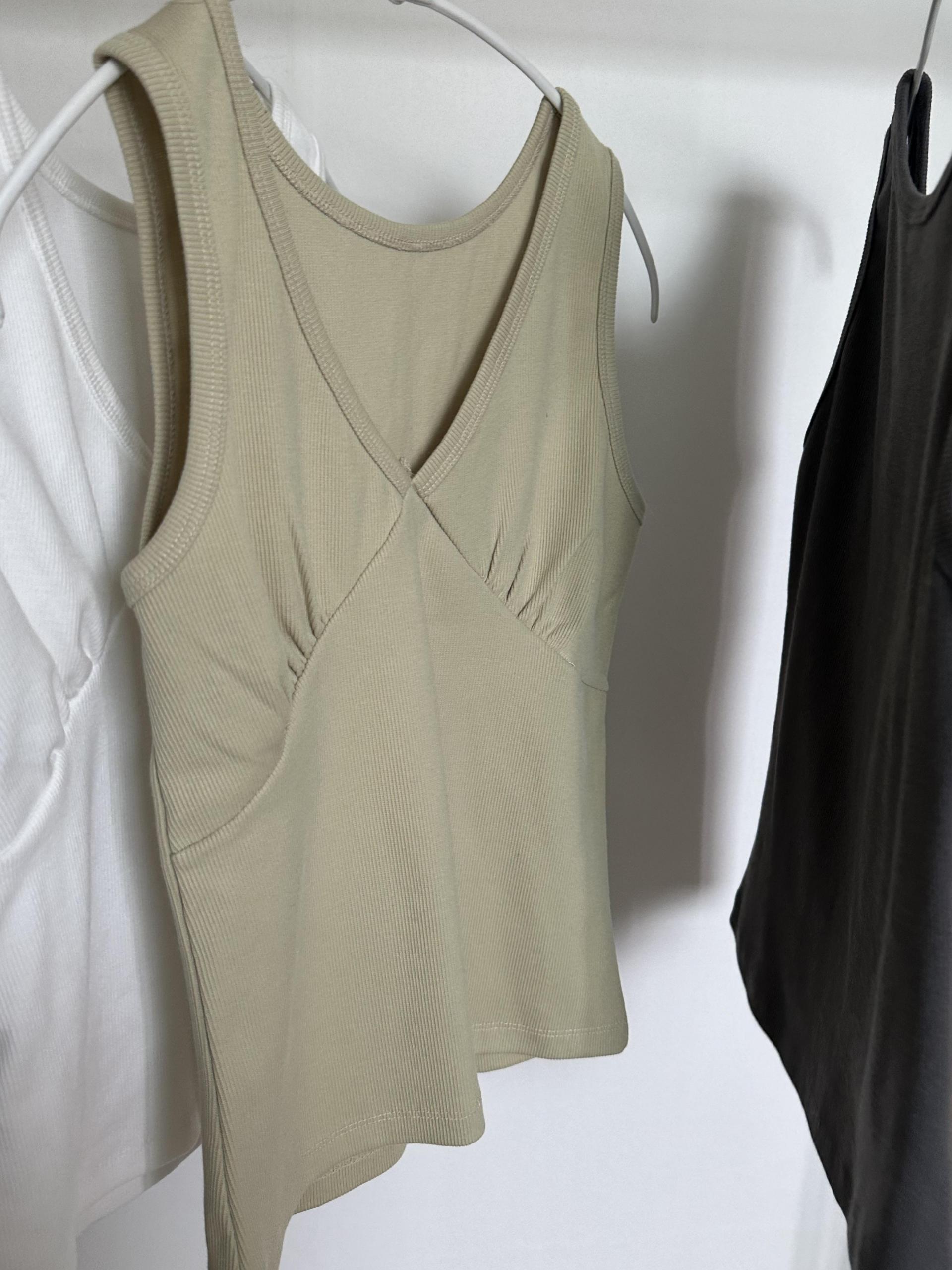 sand sleeveless (charcoal/white/olive)