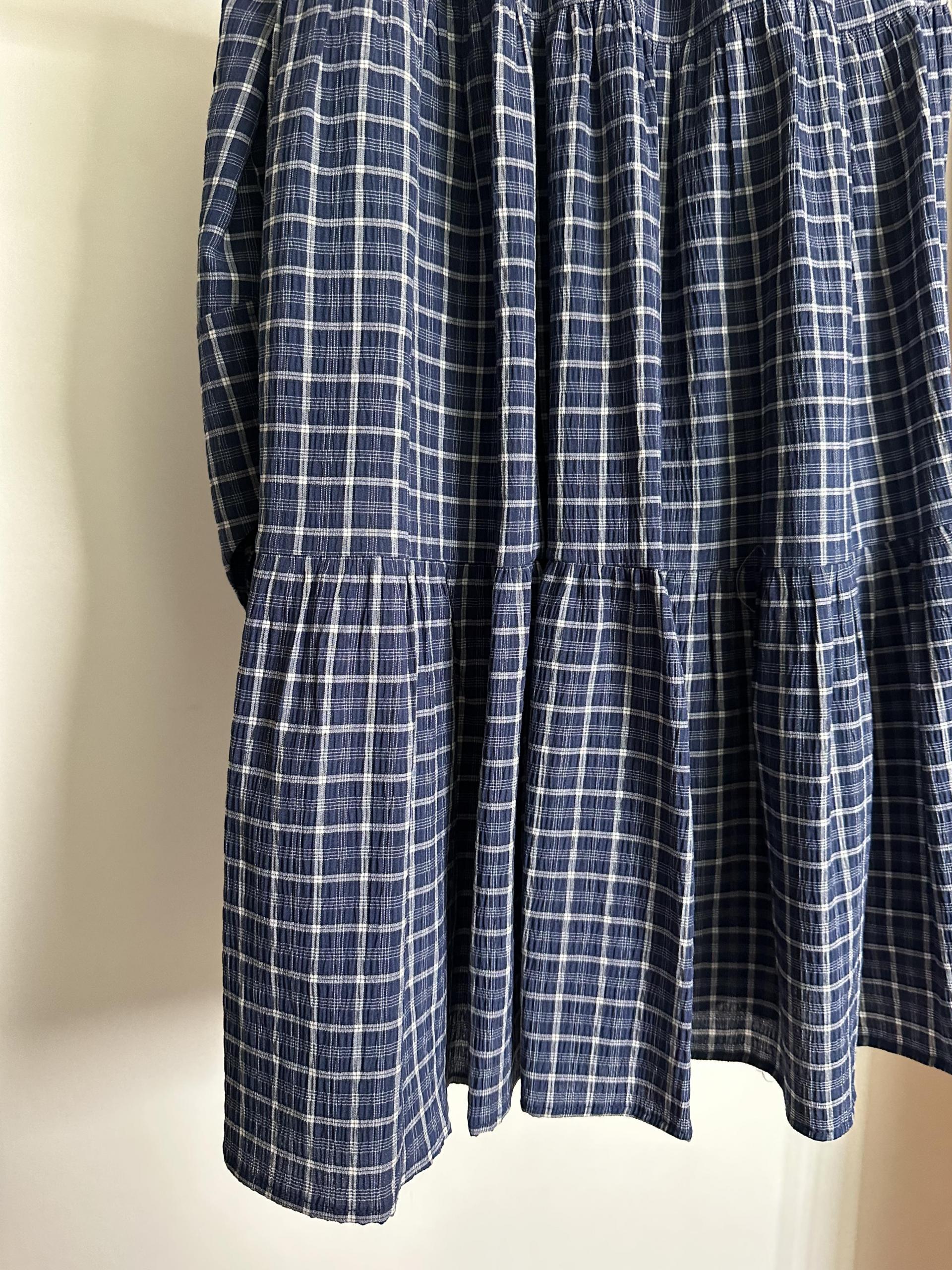 kate check dress (black/blue)