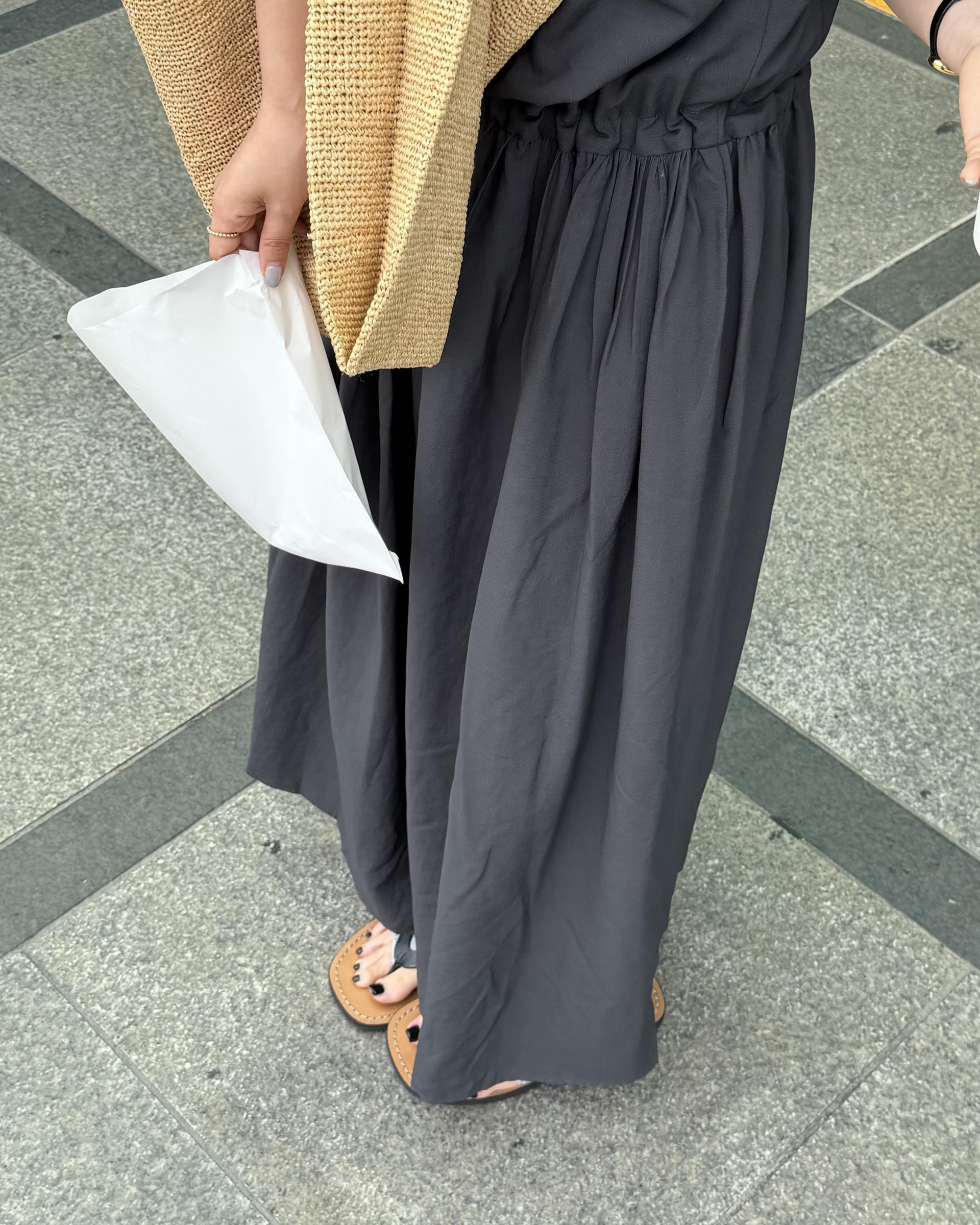 oatmeal dress (charcoal/cream)