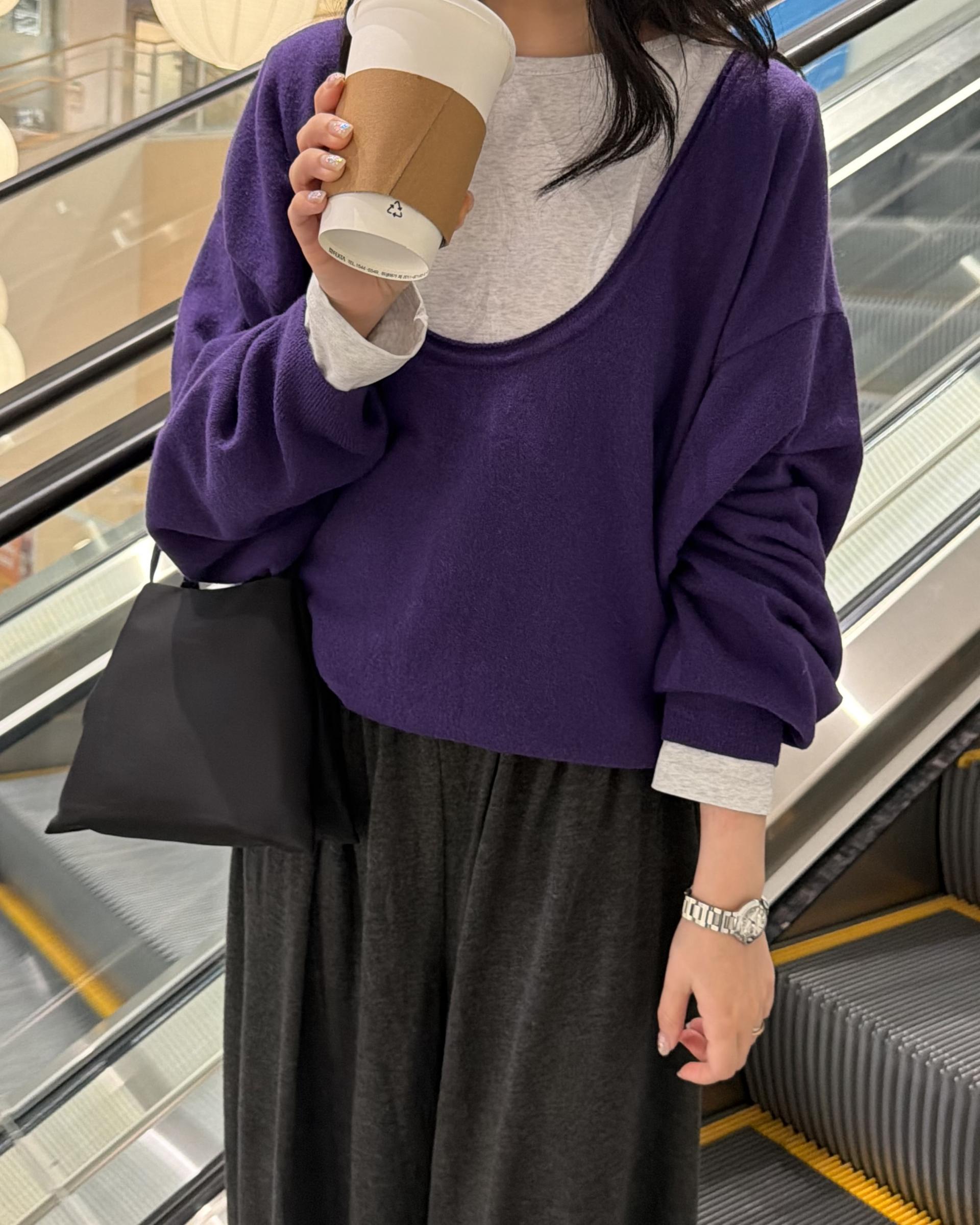 savanna harem pants (purple/charcoal/grey)