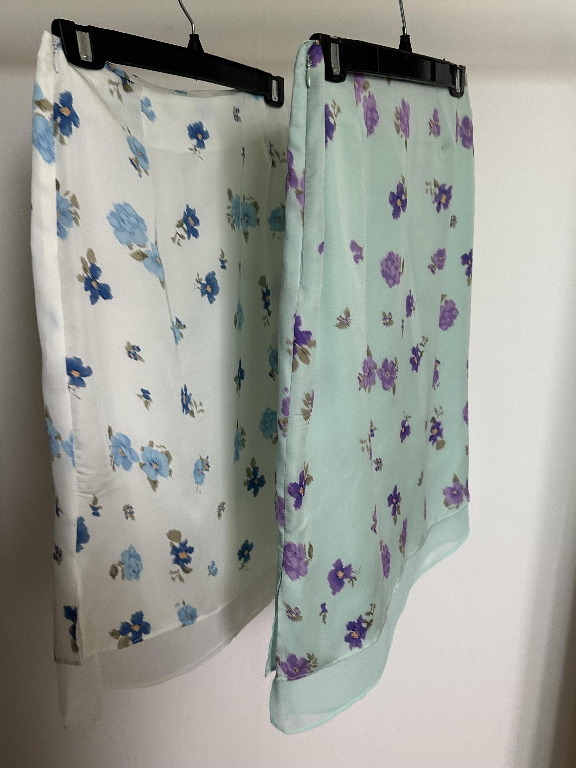 zen flower skirt (cream/mint)