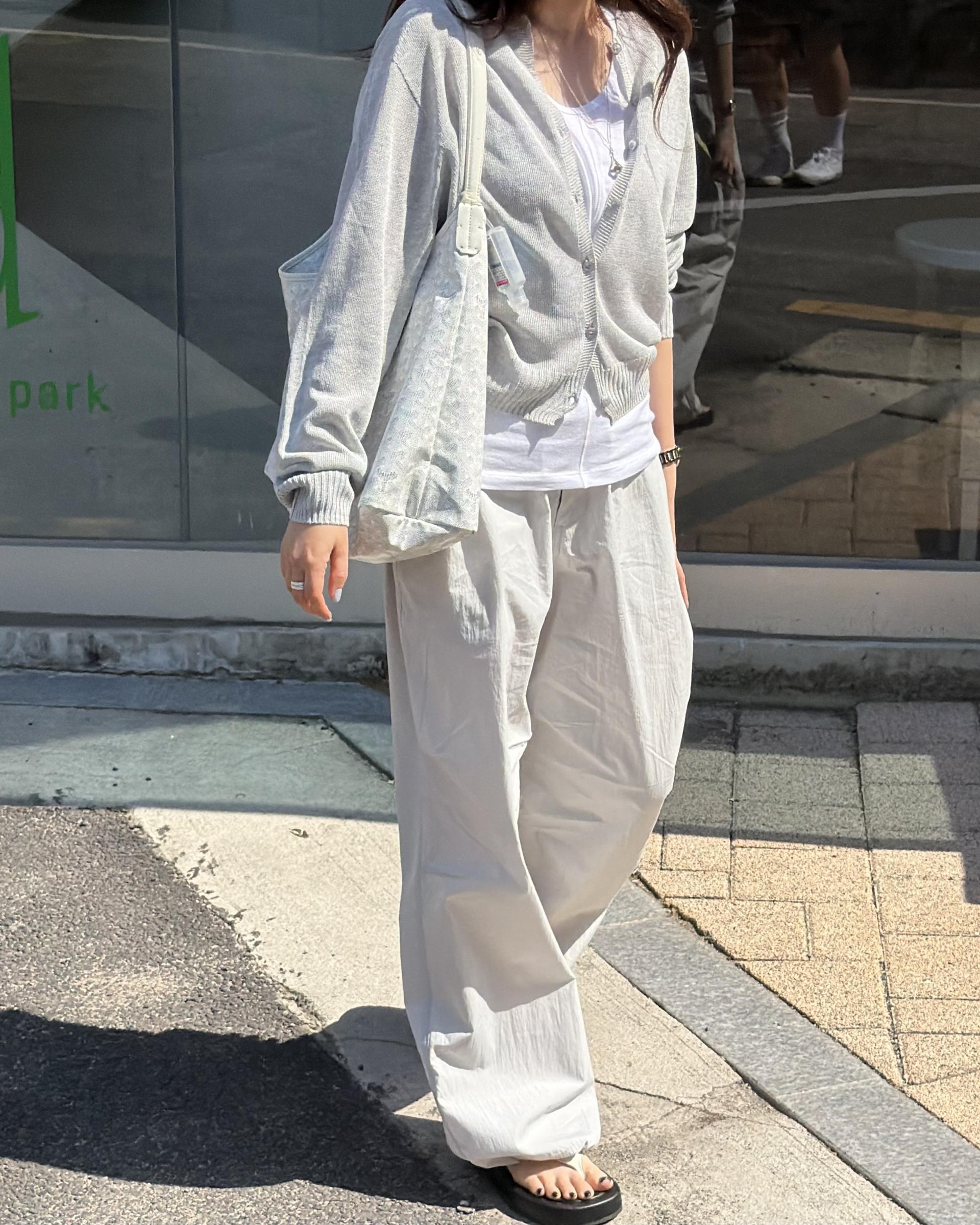 pampas string pants (pale grey)