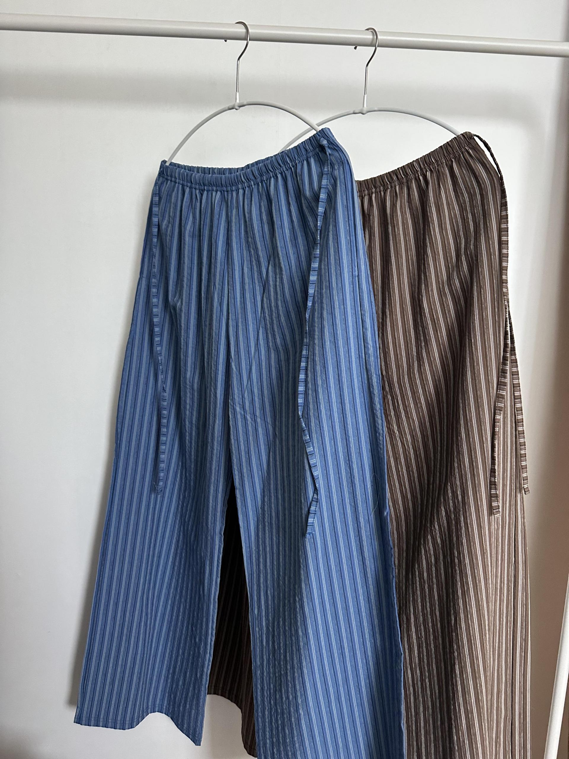 zinny stripe pants (blue/brown)