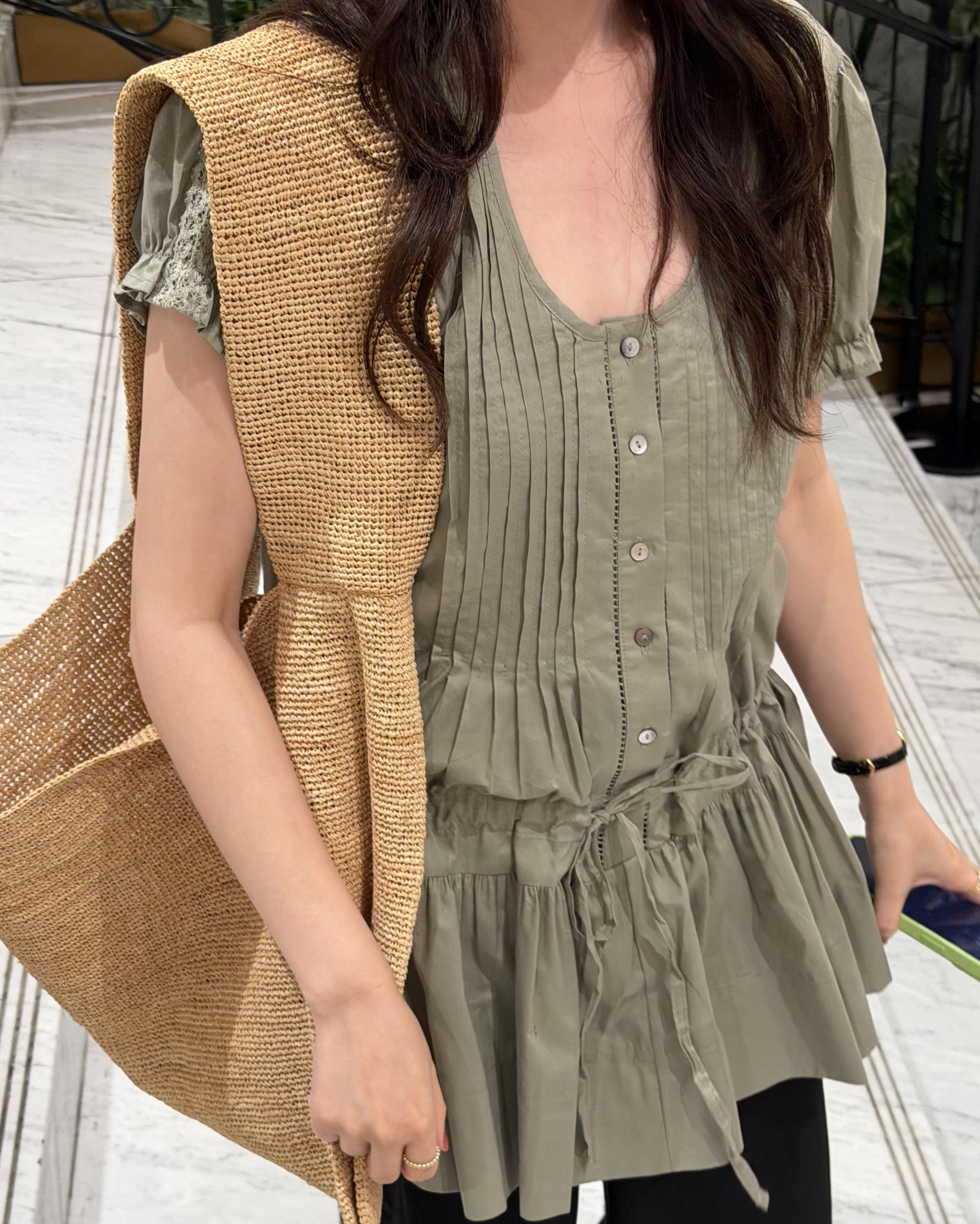 deborah pintuck dress (khaki/ivory/navy) 소재추가
