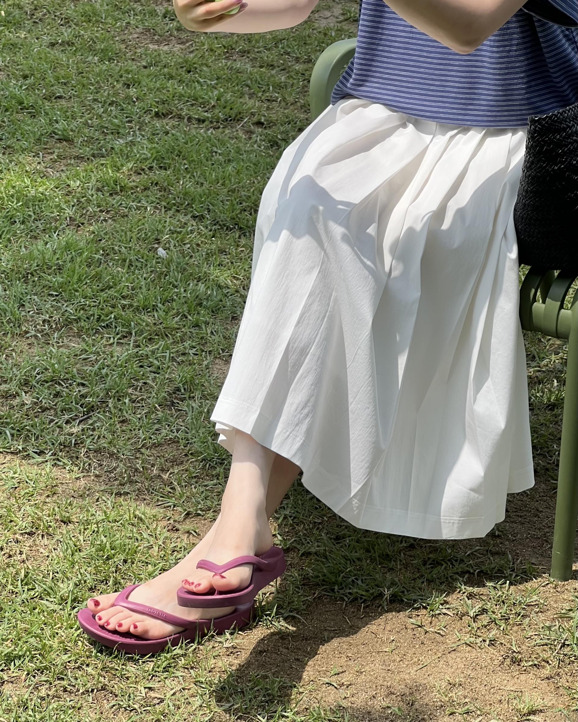 madeleine pleats skirt (check/cream)