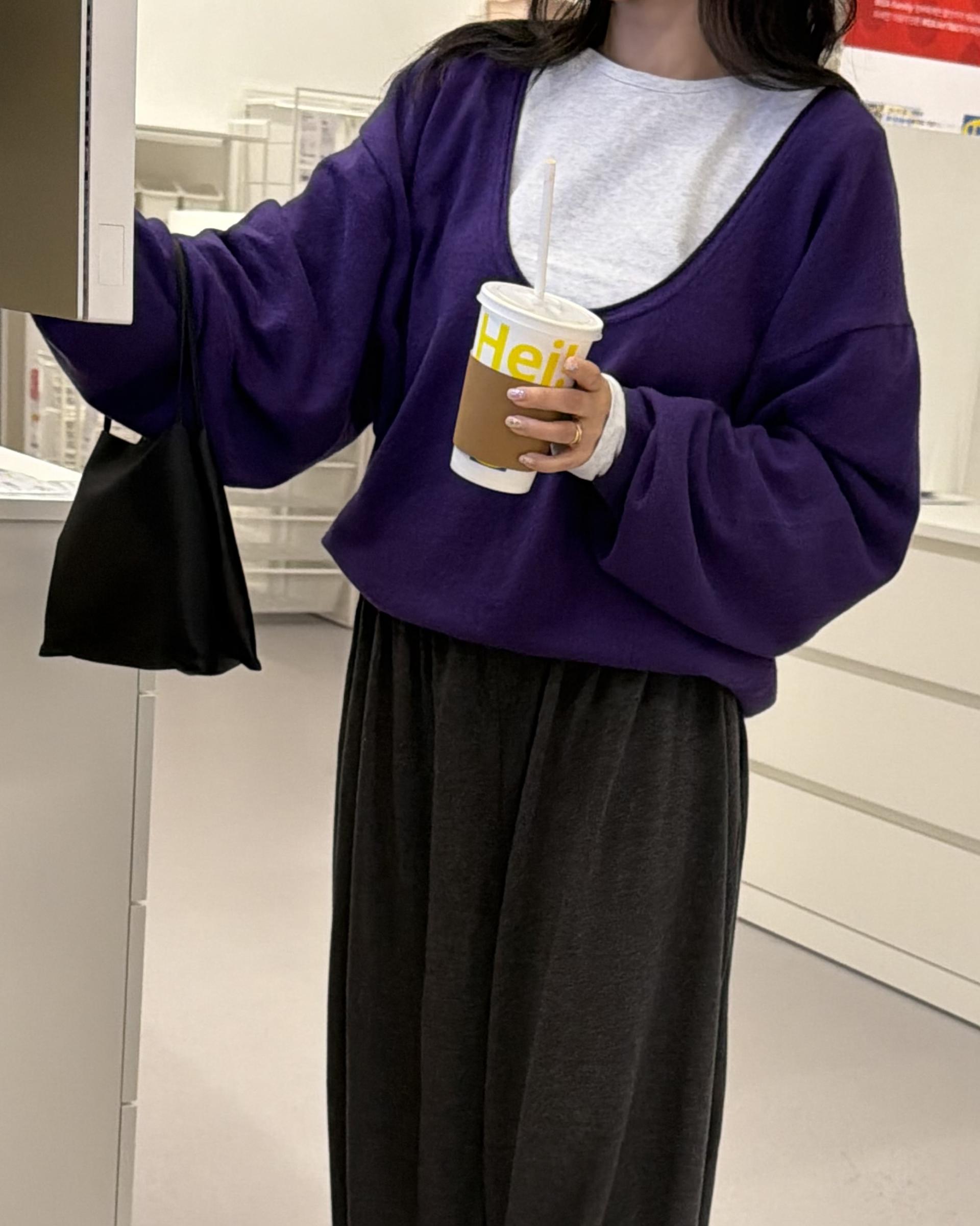savanna harem pants (purple/charcoal/grey)