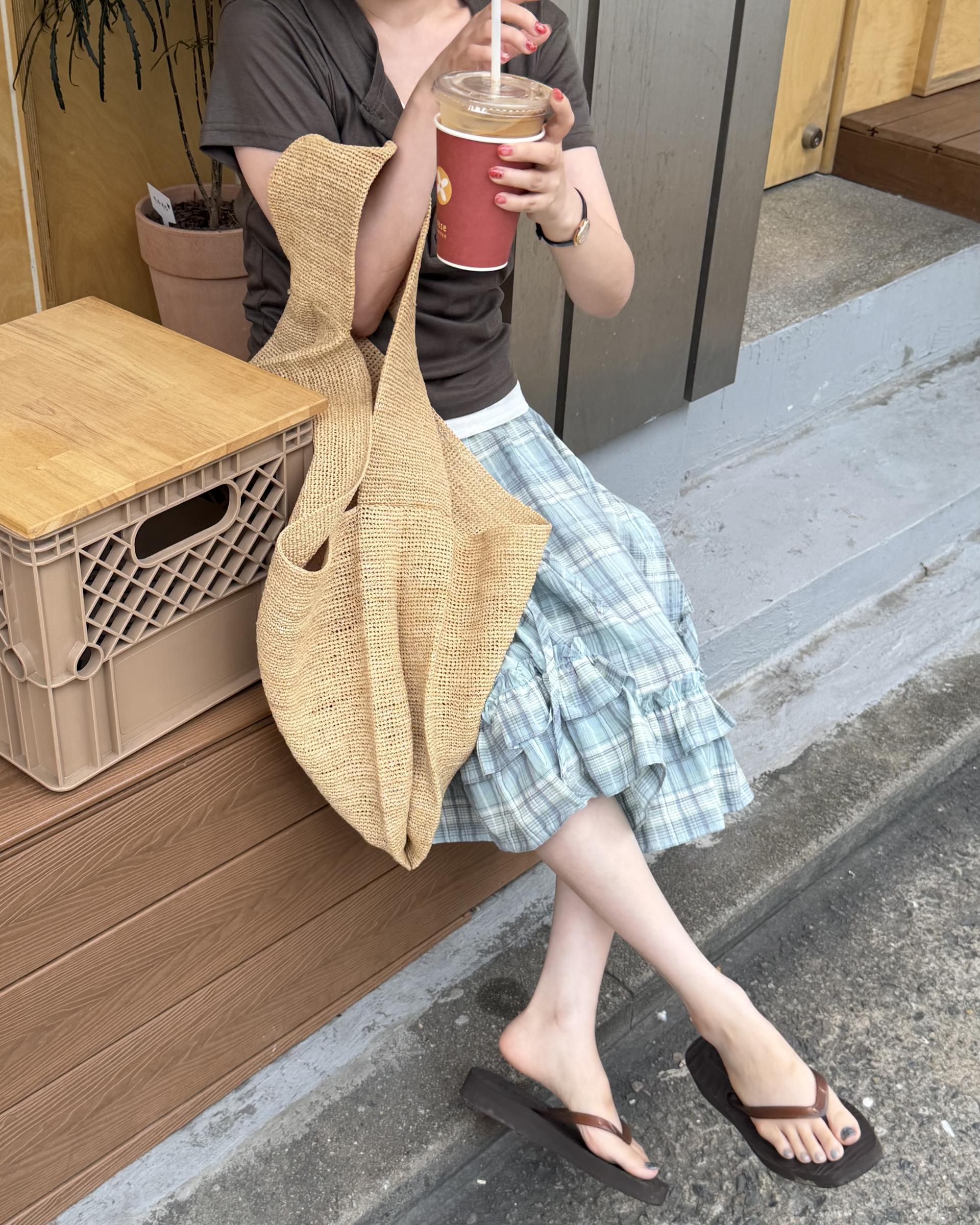 code button top (brown/black/white/melange)