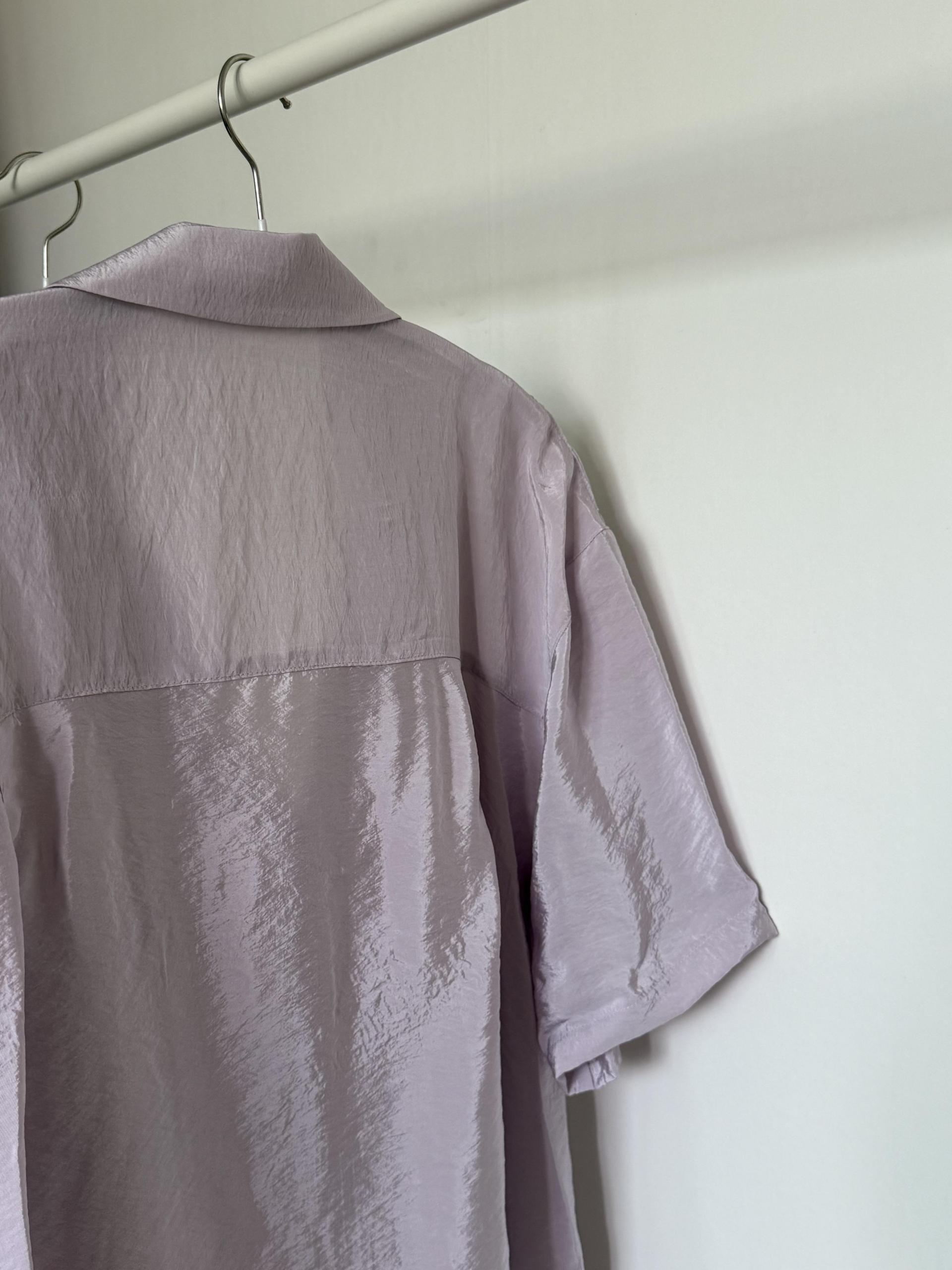 gloss half shirt (cream/lilac)