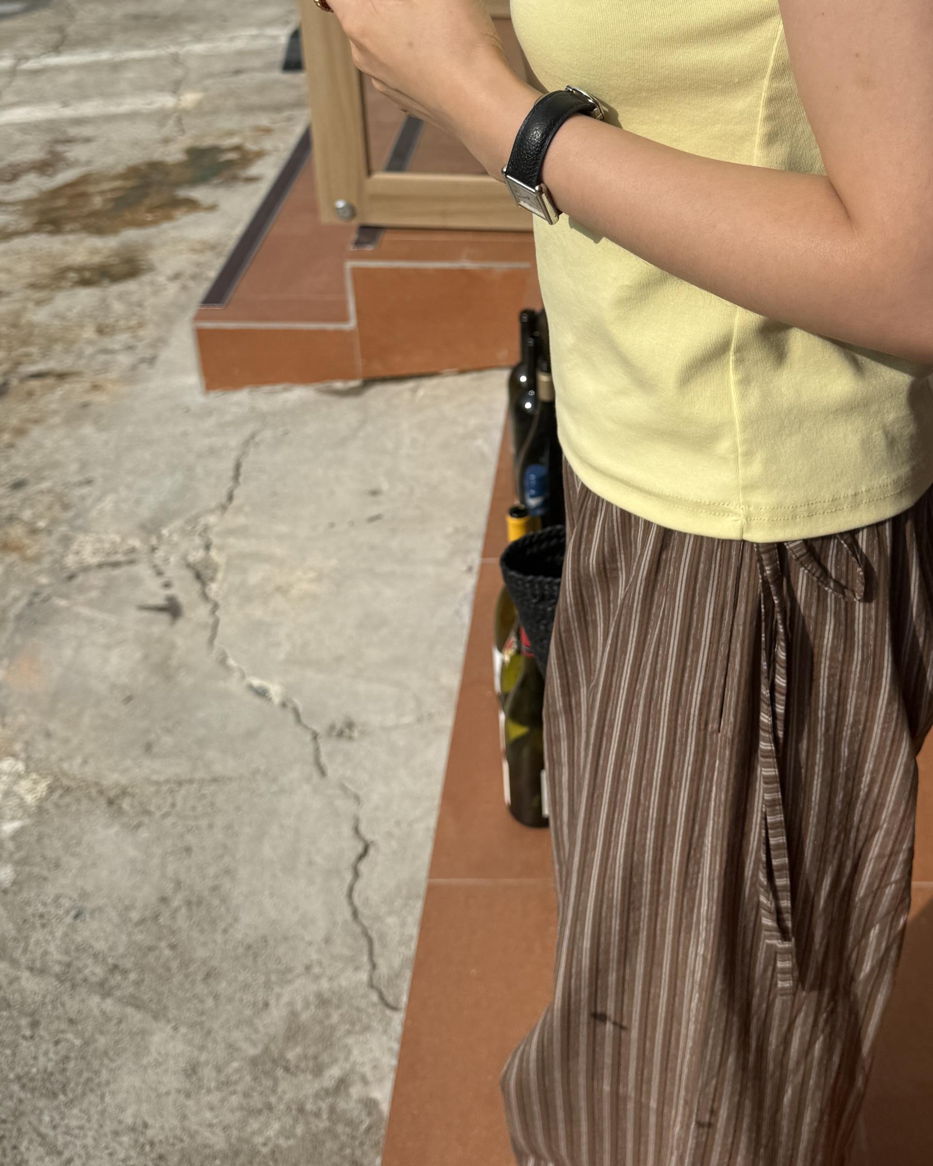 zinny stripe pants (blue/brown)