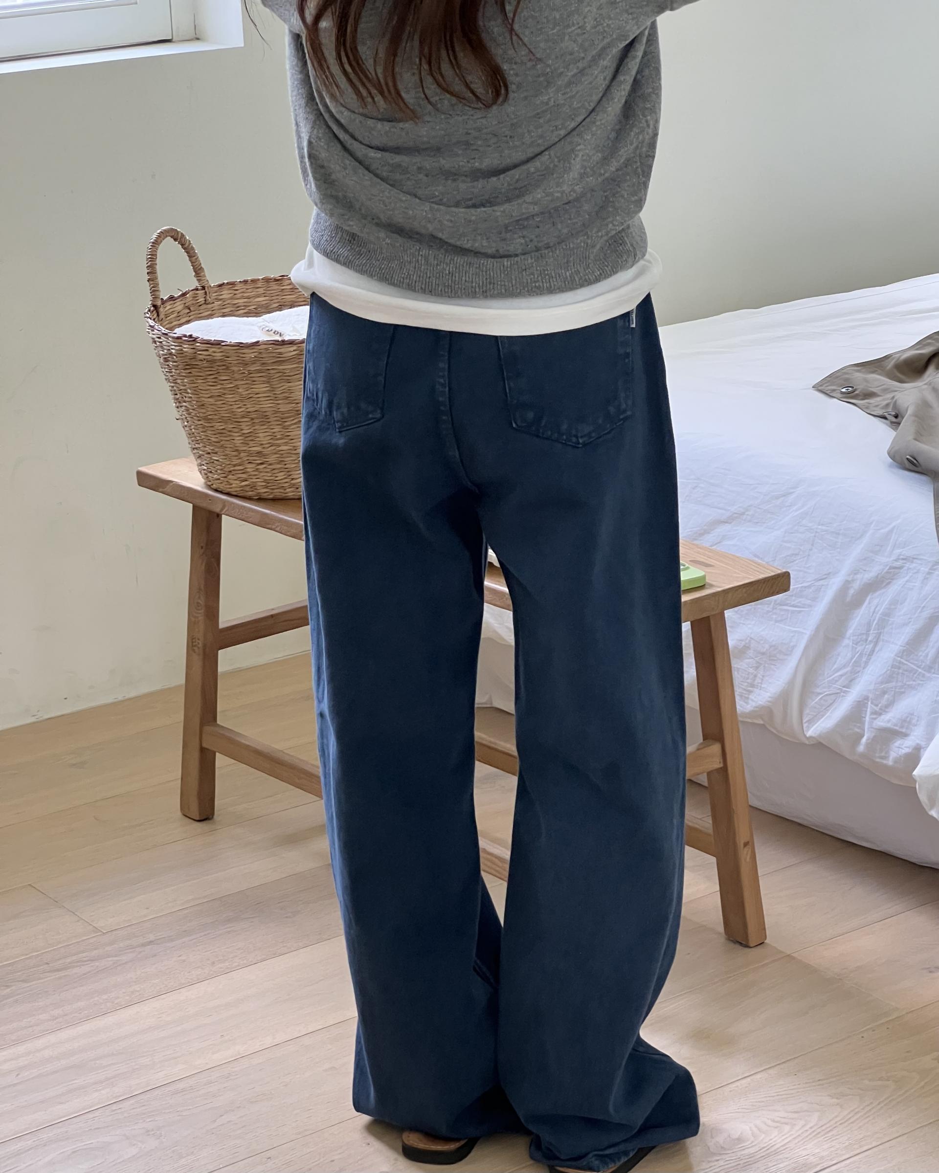 moon dying pants (brown/blue)