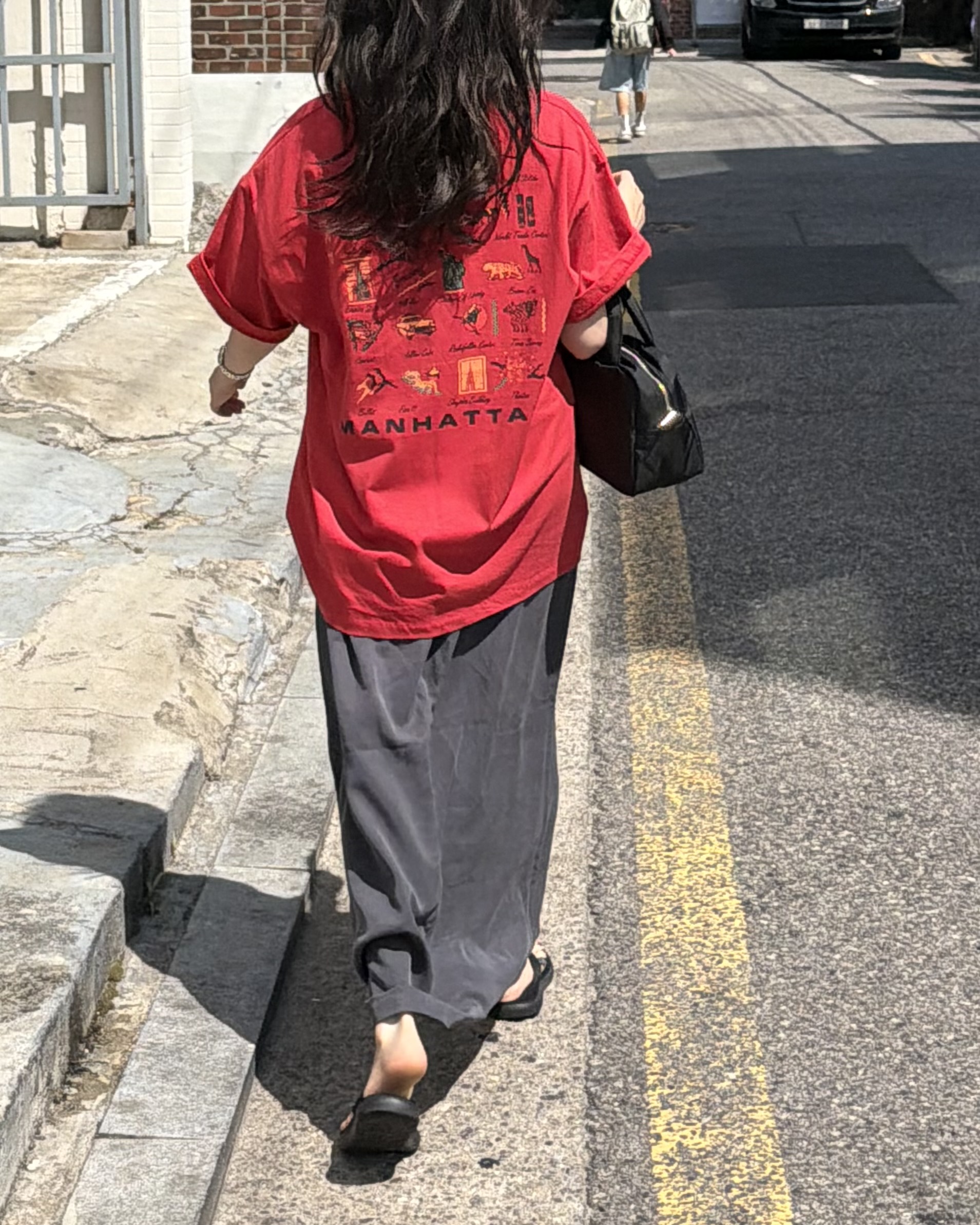 manhattan top (red/charcoal)