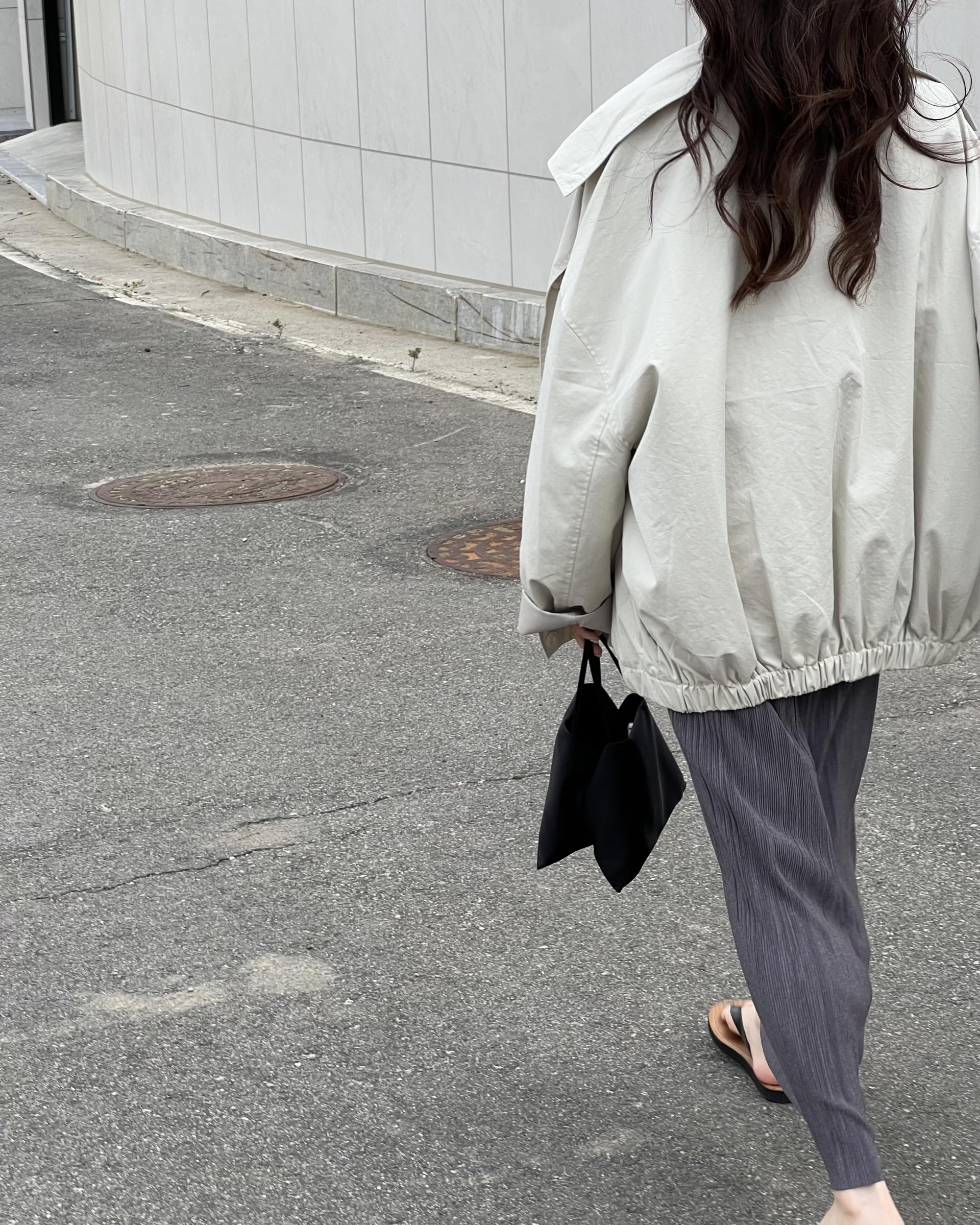 grocery half jumper (cream beige/navy)