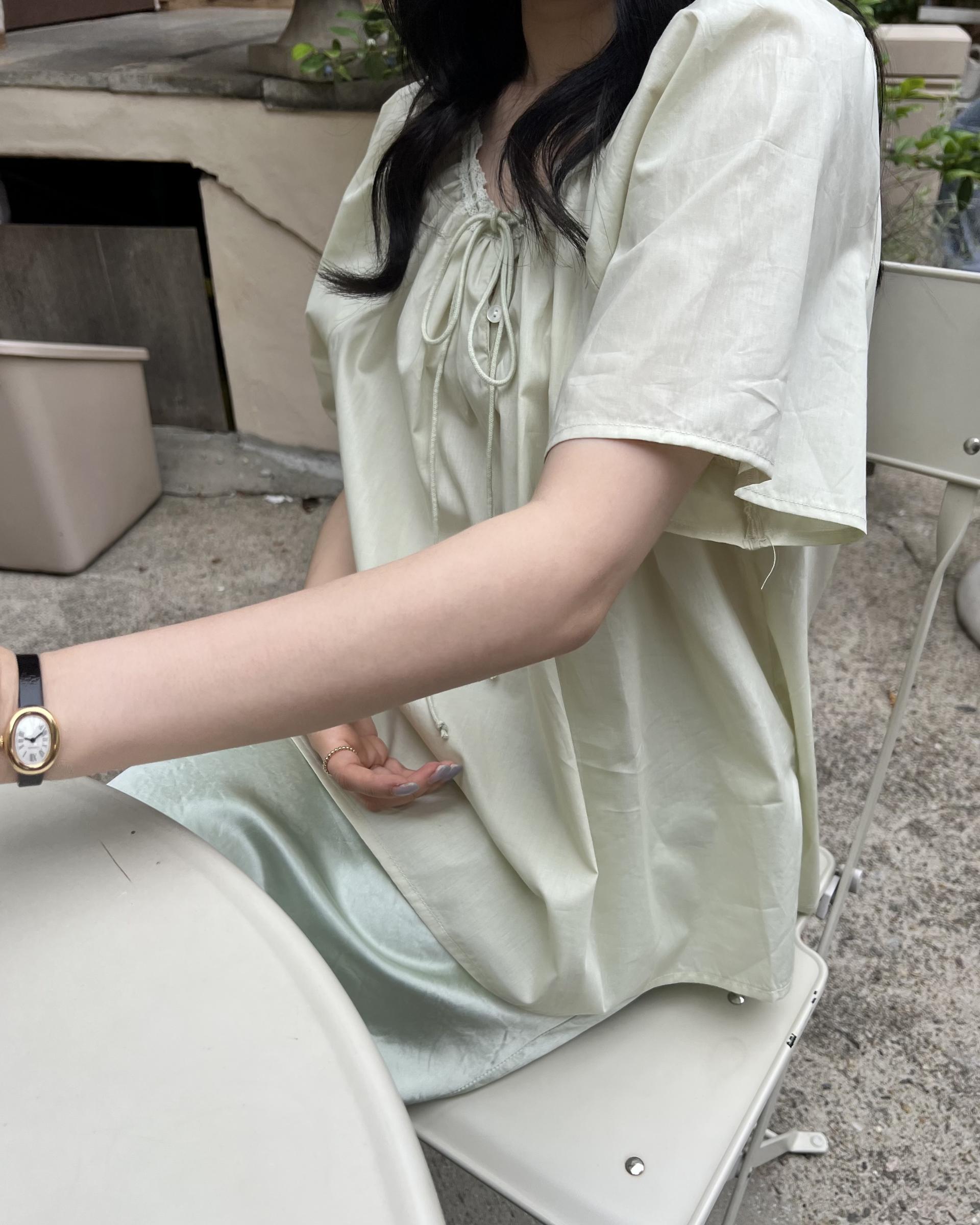 botanic blouse (mint/white)