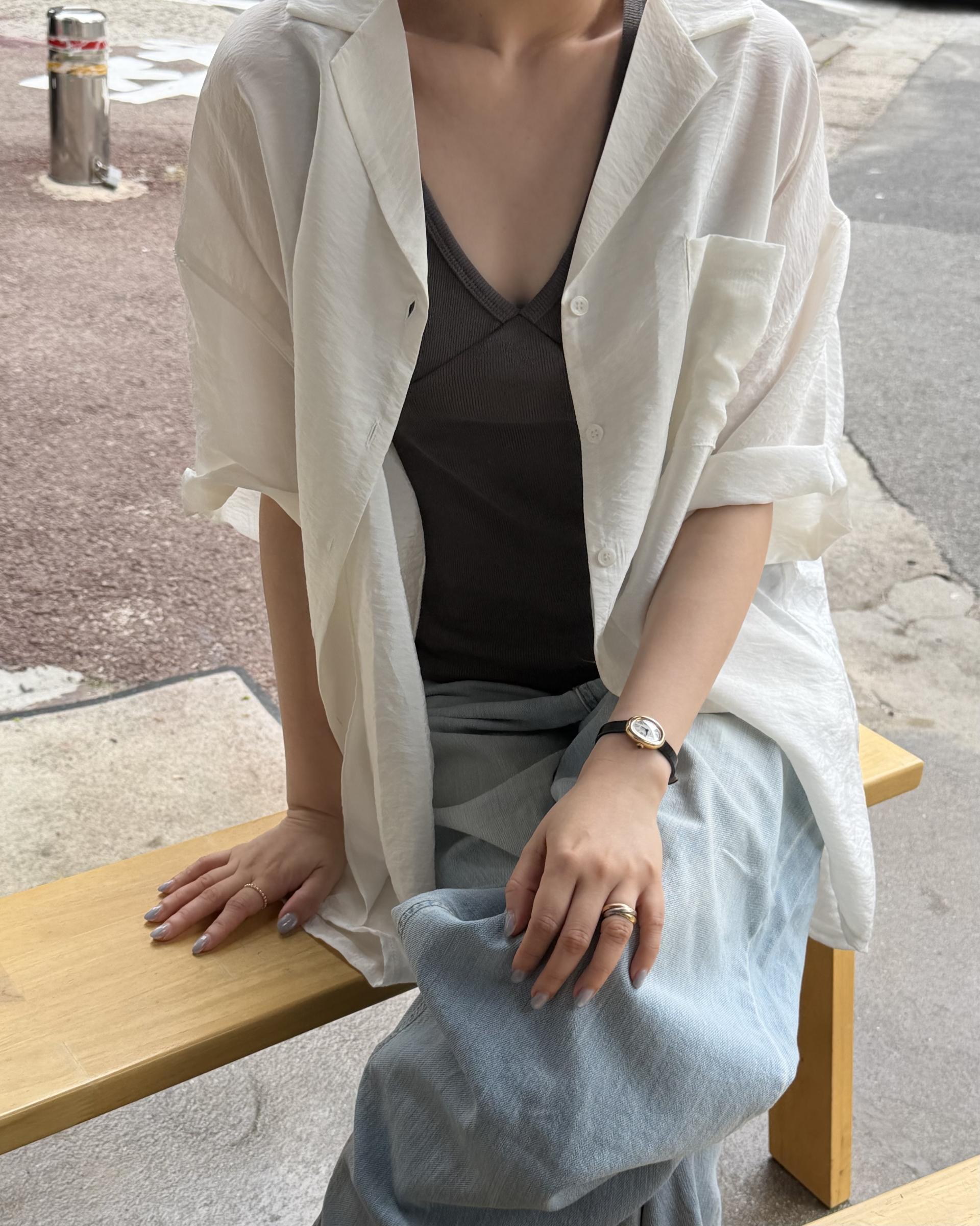 sand sleeveless (charcoal/white/olive)