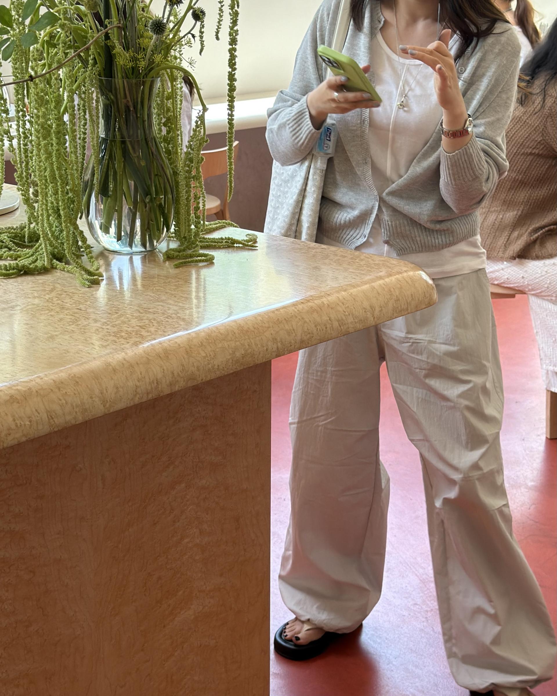 pampas string pants (pale grey)
