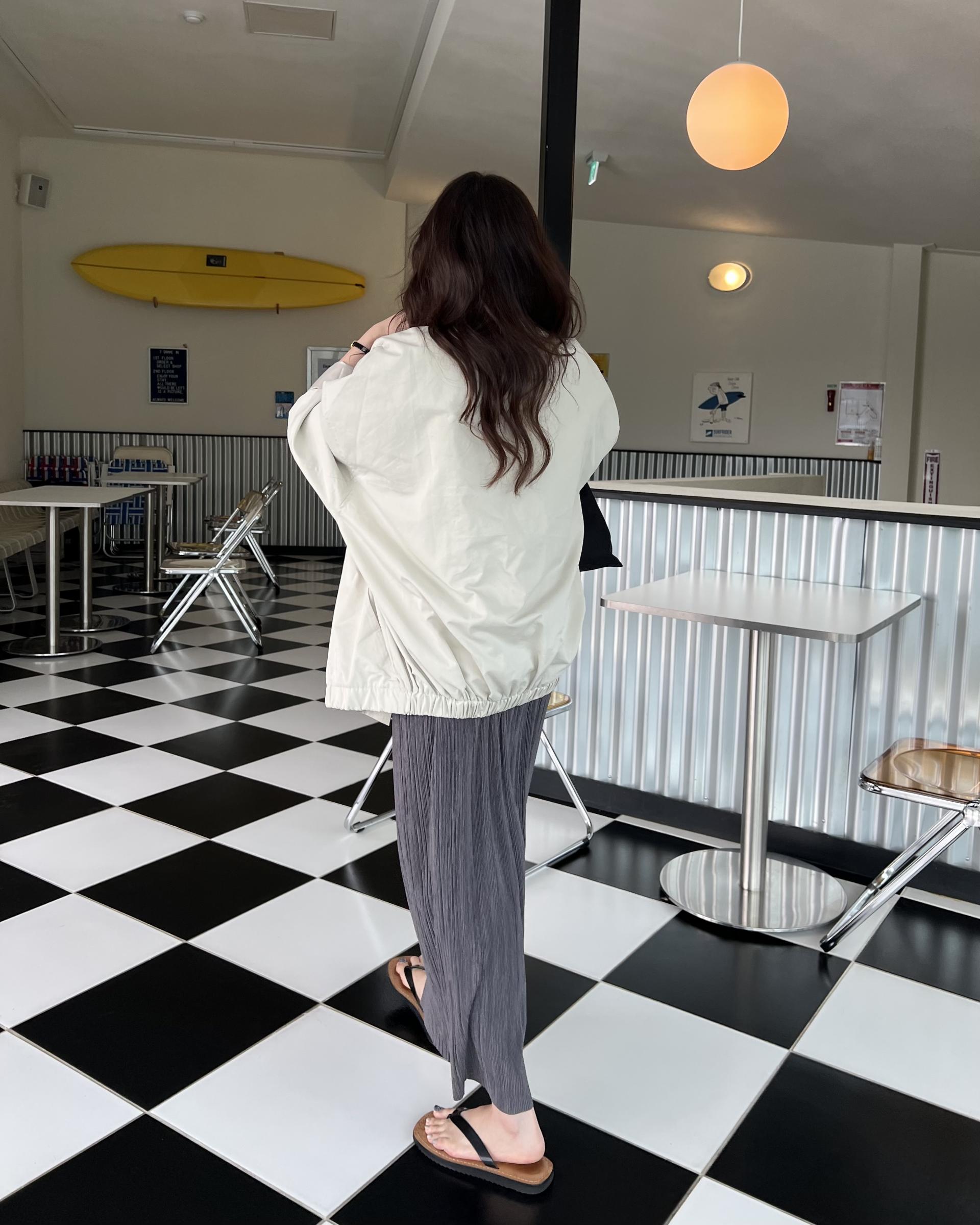 grocery half jumper (cream beige/navy)