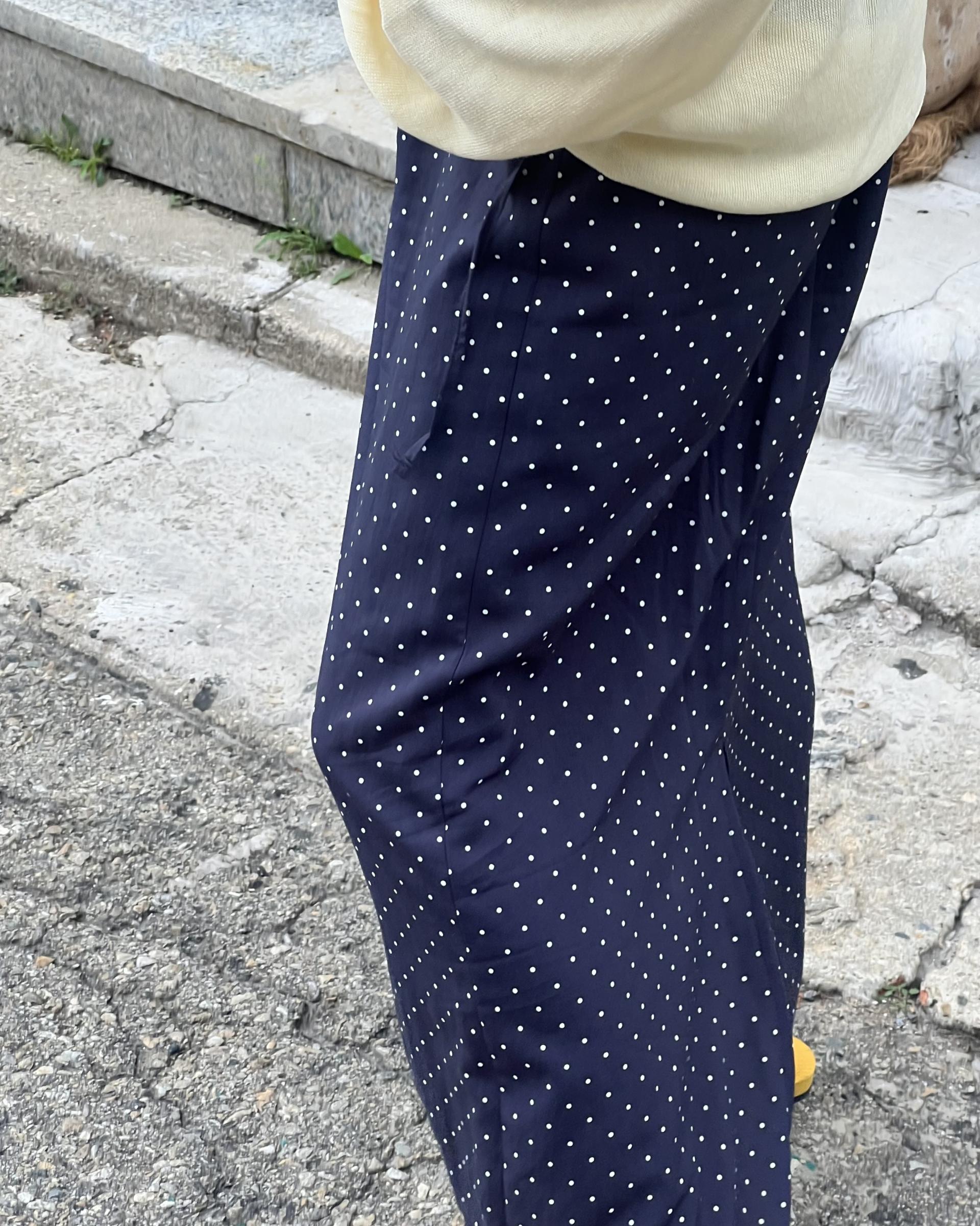 dot maxi skirt