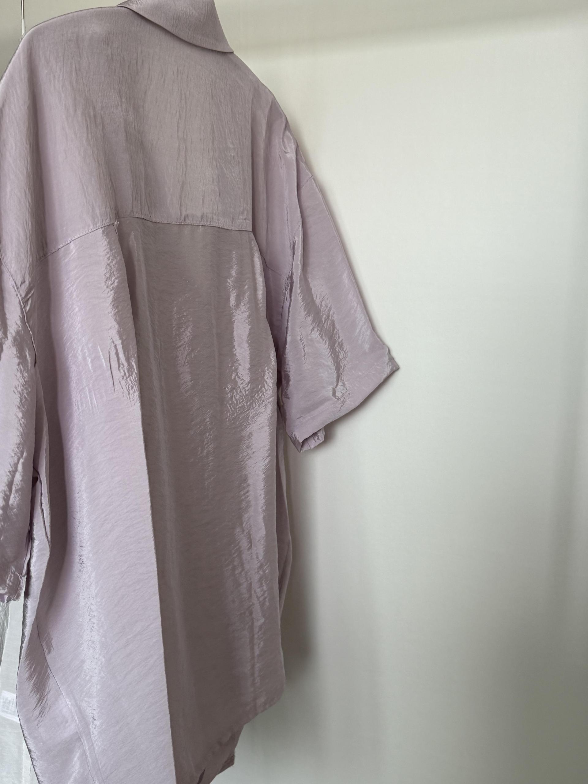 gloss half shirt (cream/lilac)