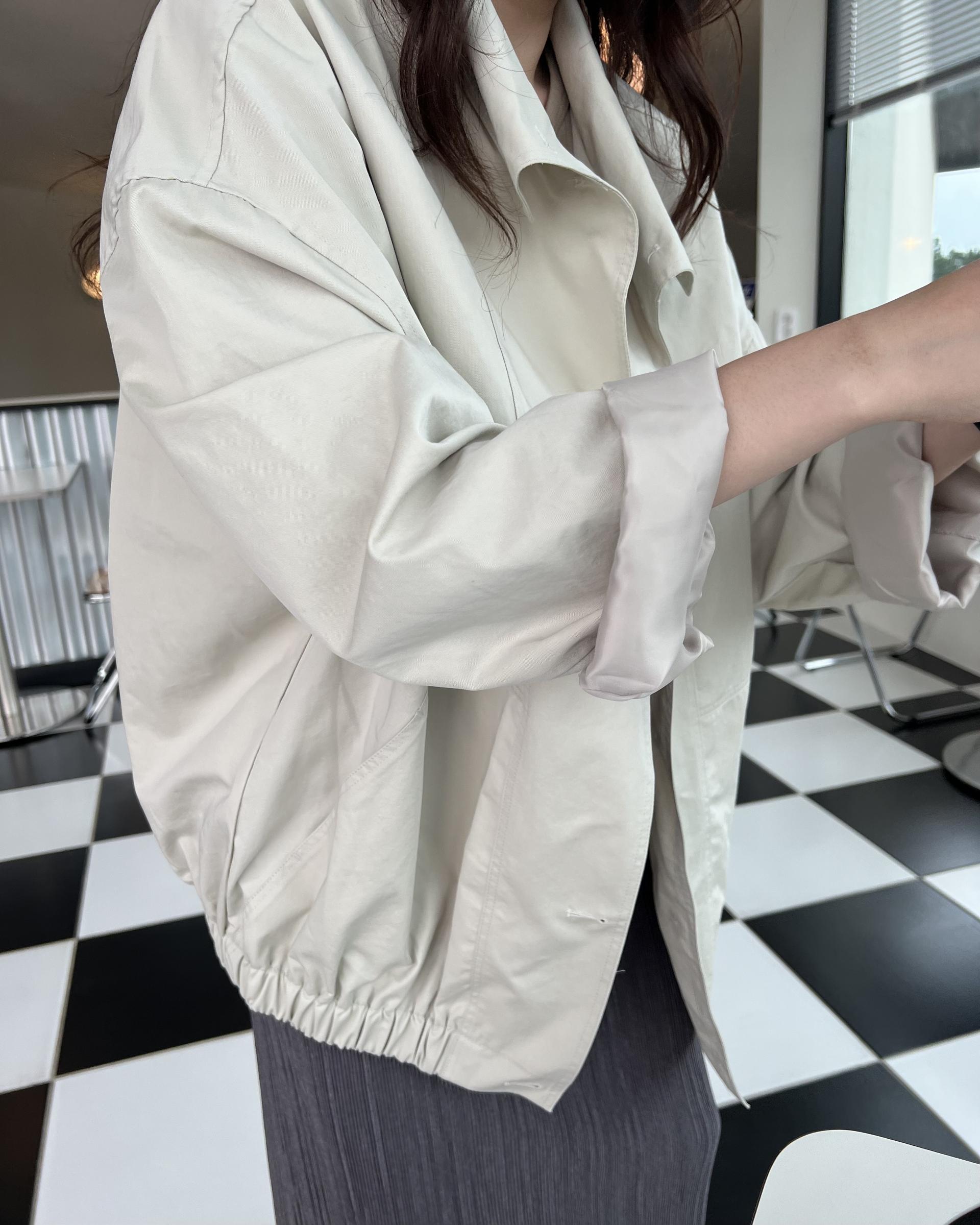 grocery half jumper (cream beige/navy)