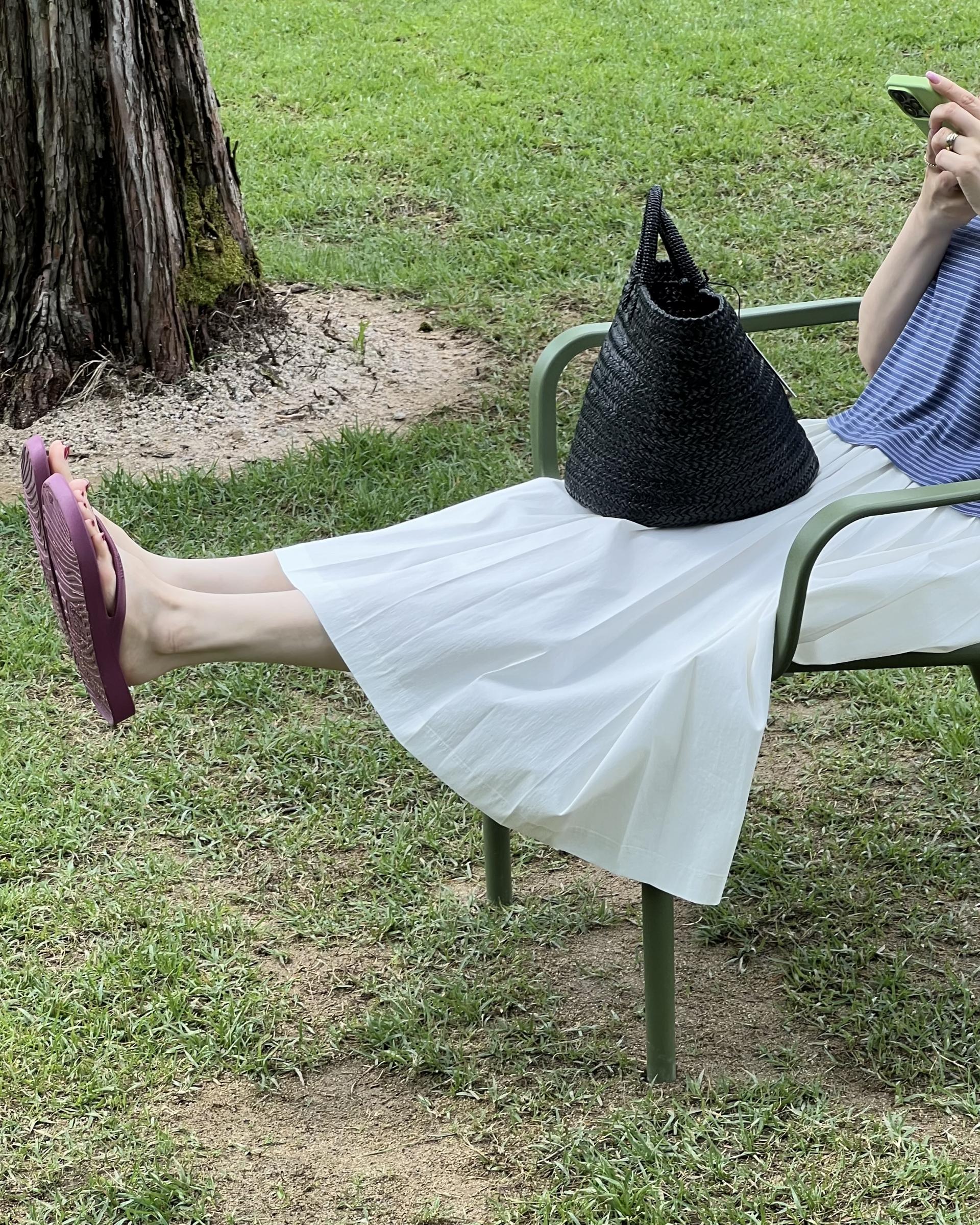 madeleine pleats skirt (check/cream)