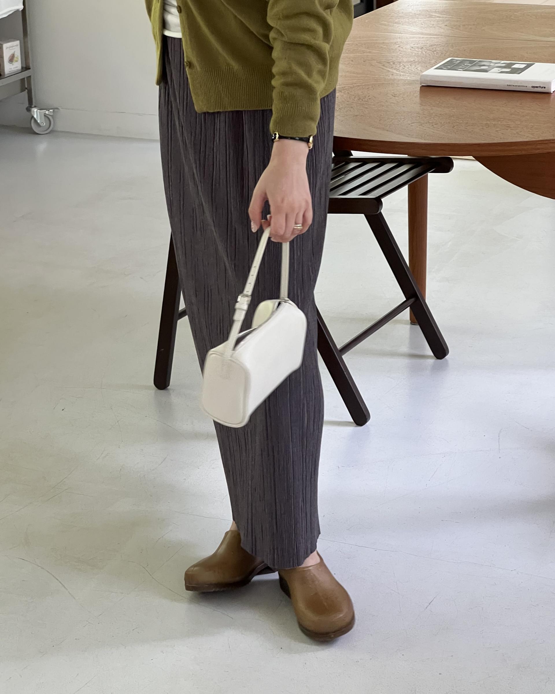 bowl round cardigan (grey/khaki/red)