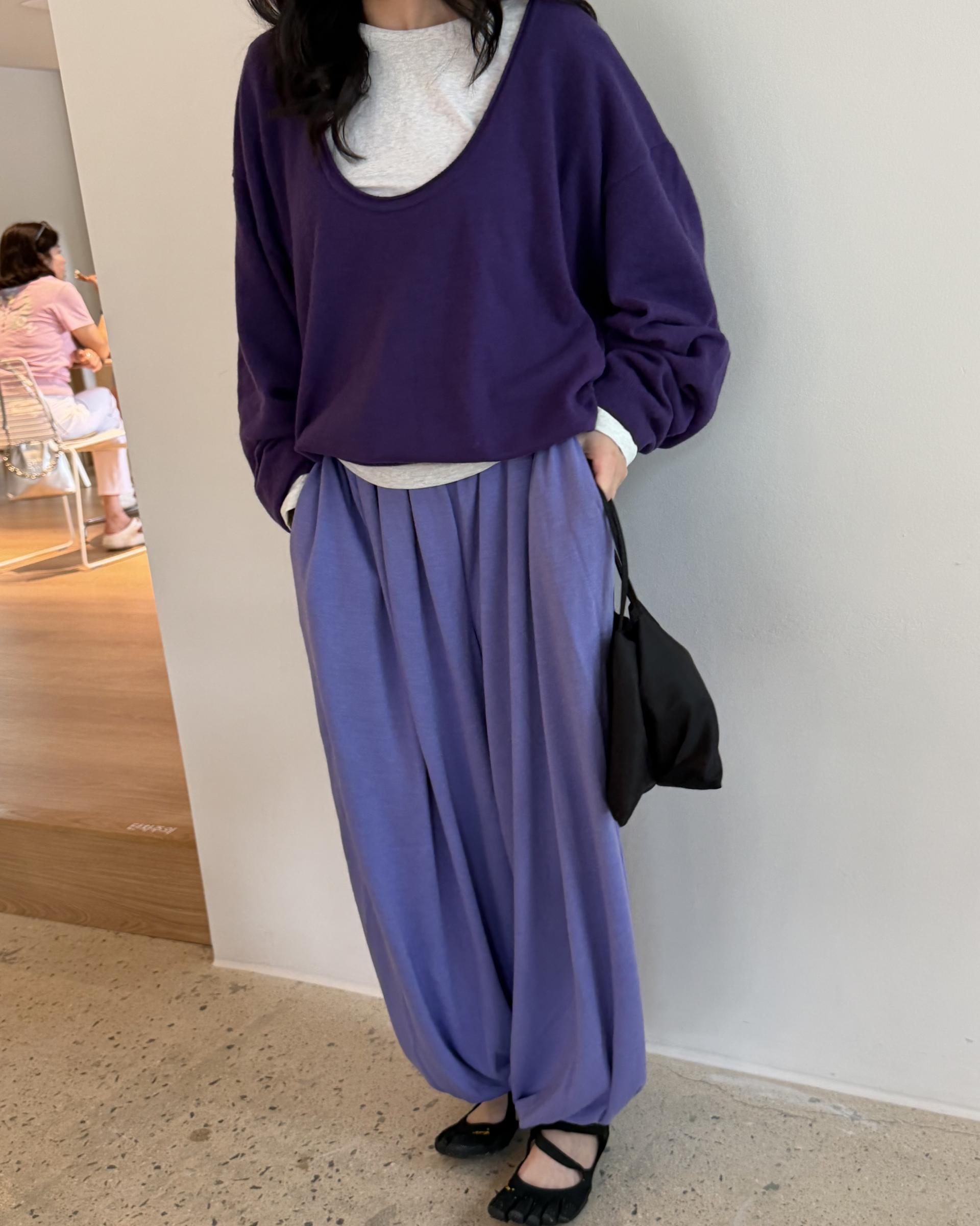 savanna harem pants (purple/charcoal/grey)