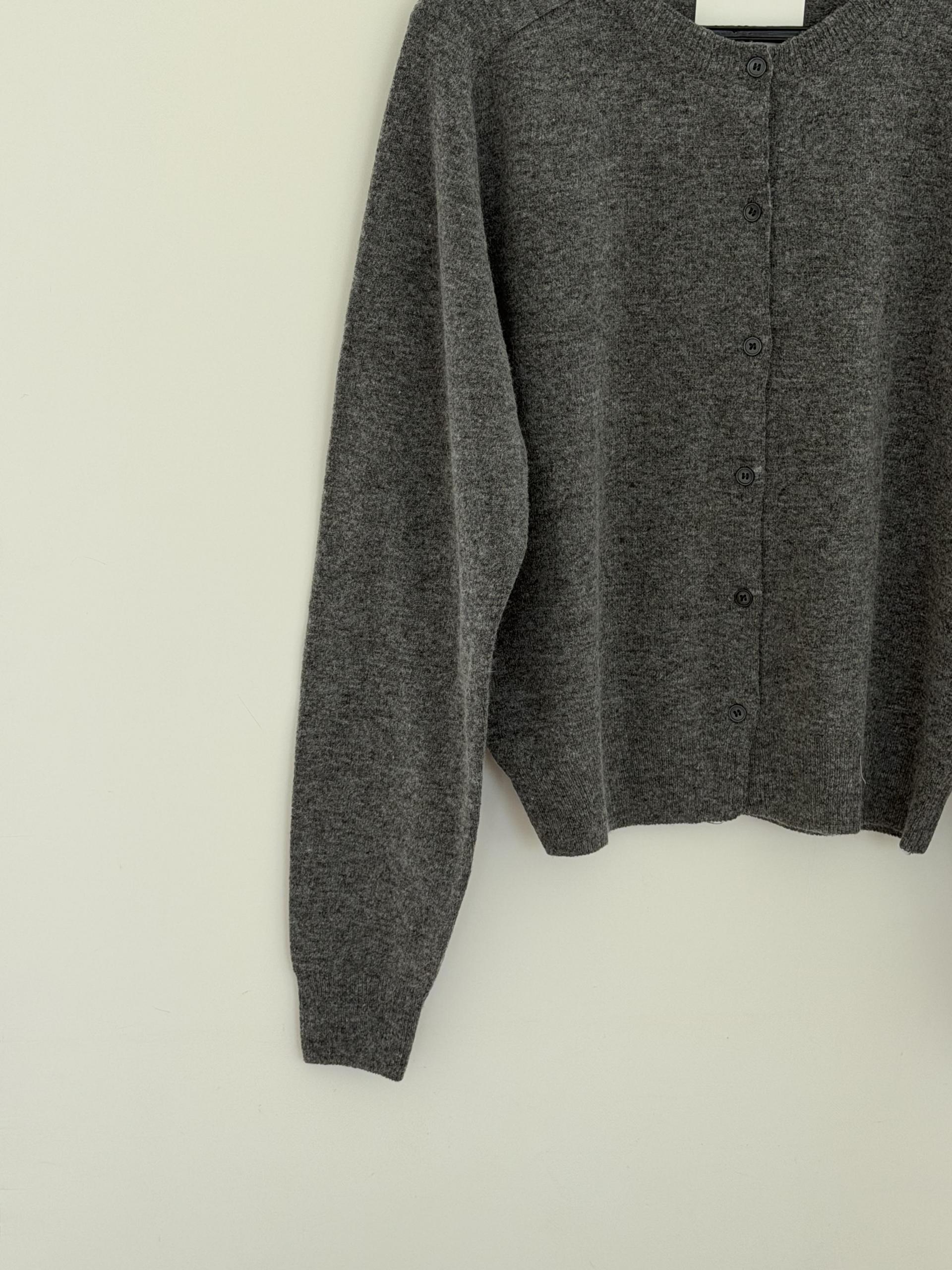 bowl round cardigan (grey/khaki/red) ์