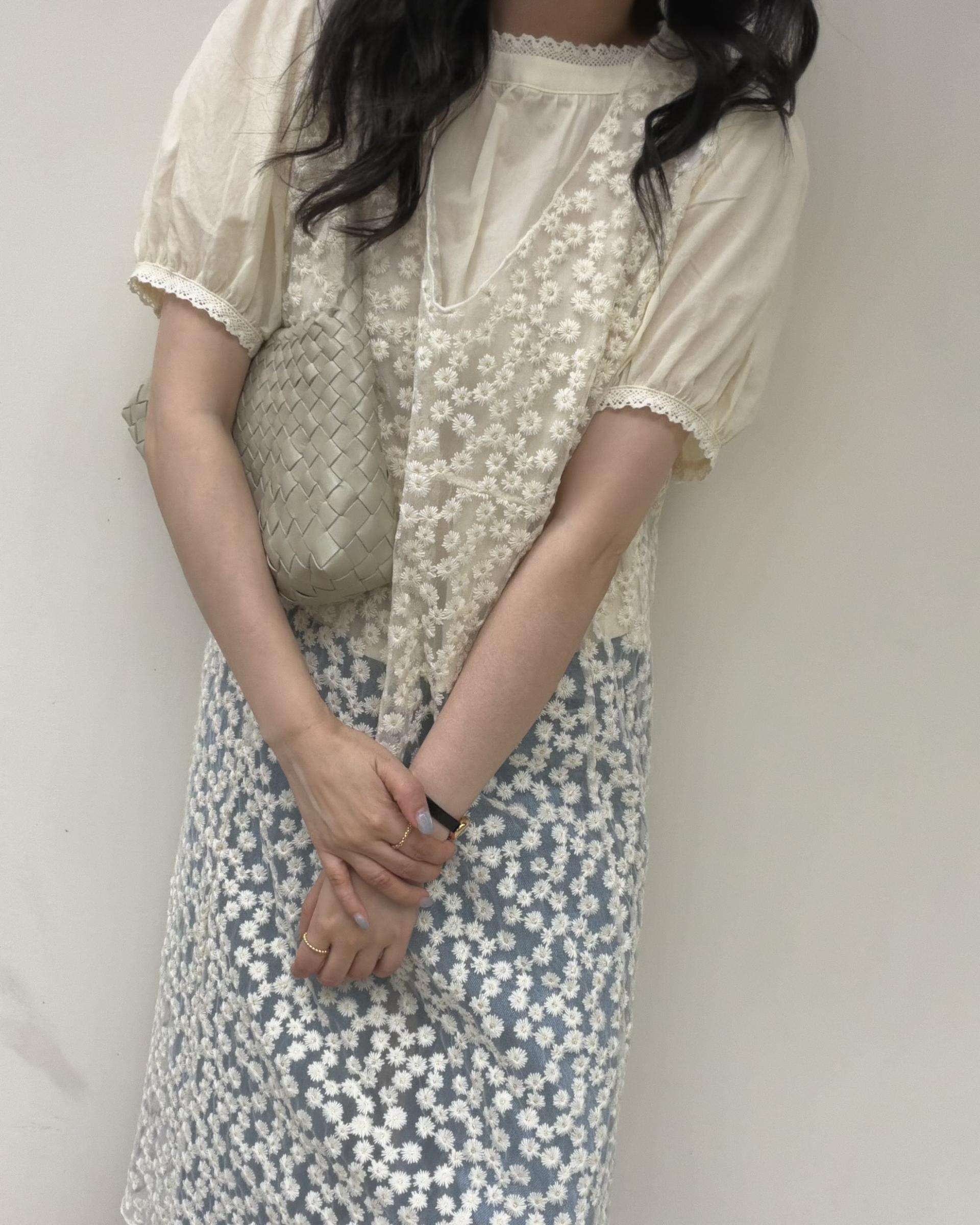 flan lace blouse (cream/ivory)