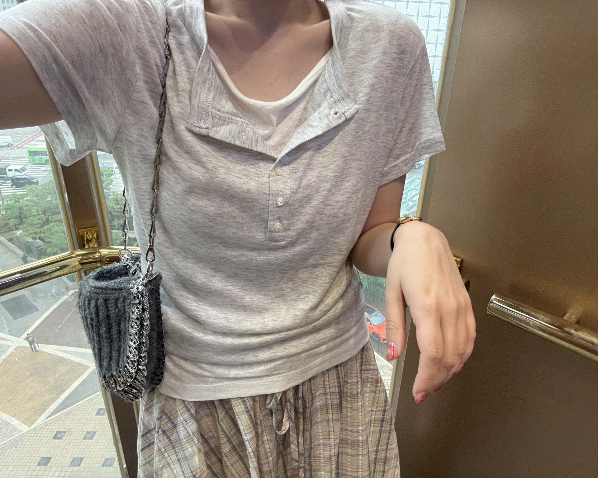 linen sleeveless (pink/ivory)