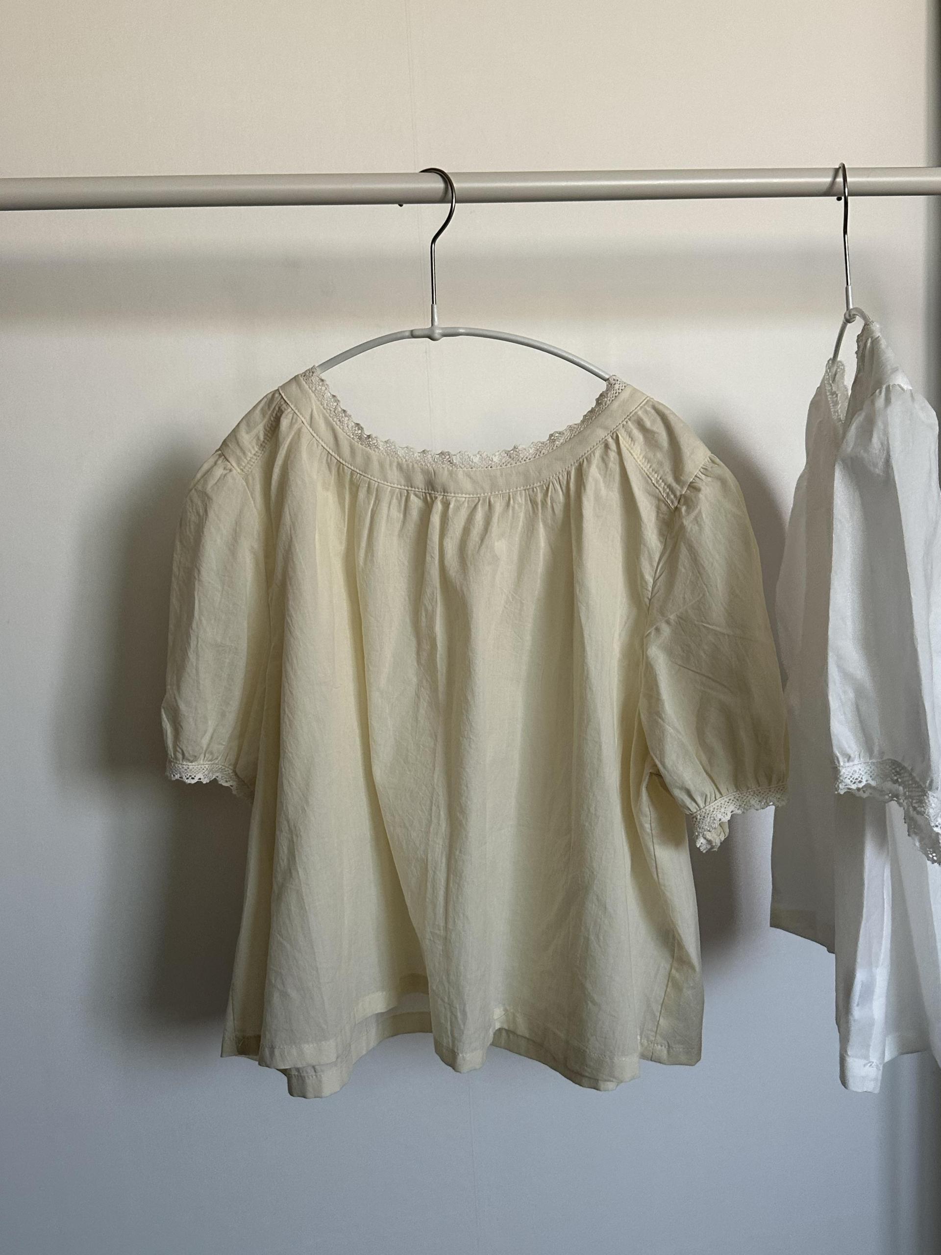 flan lace blouse (cream/ivory)