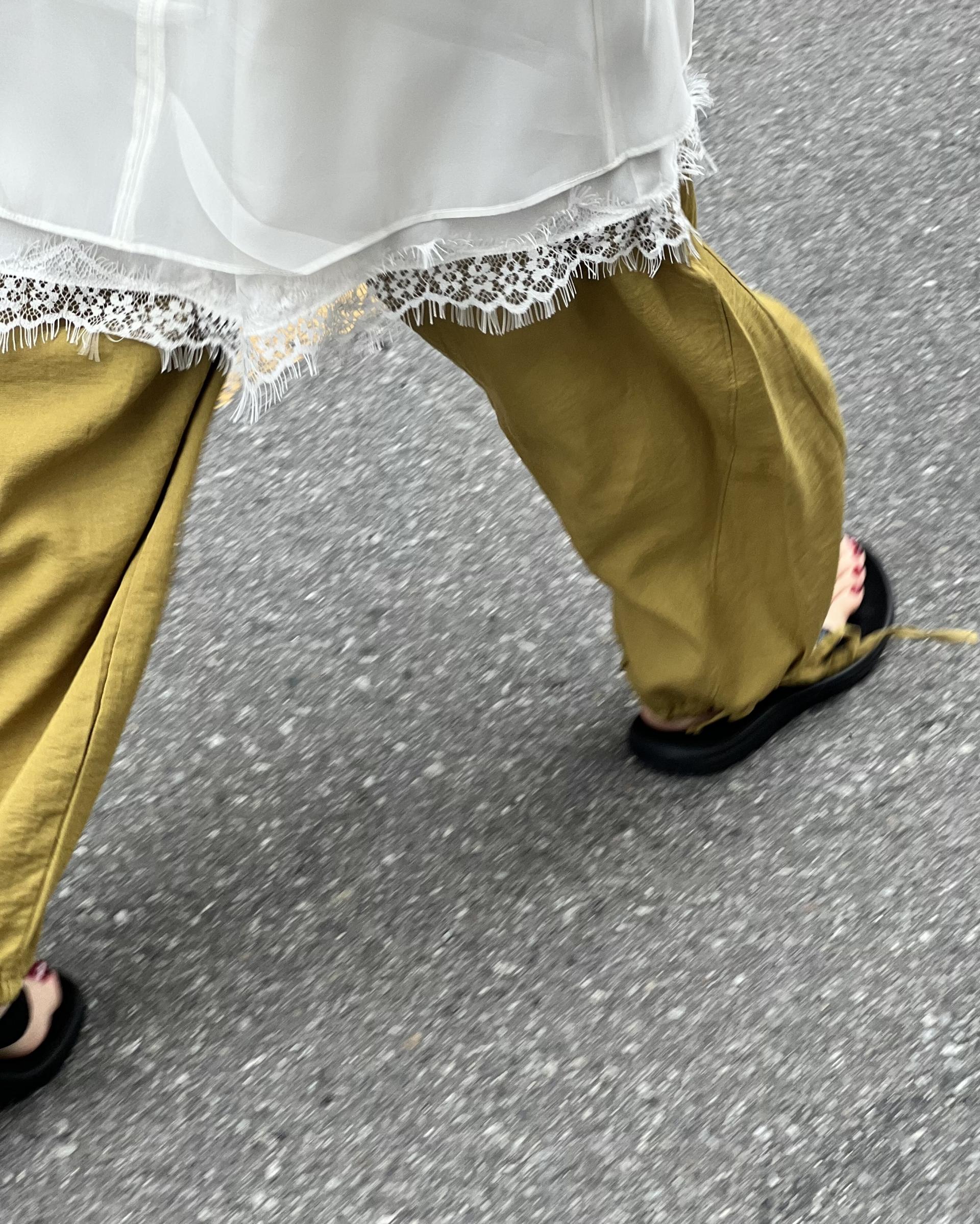 boat linen pants (purple/green)