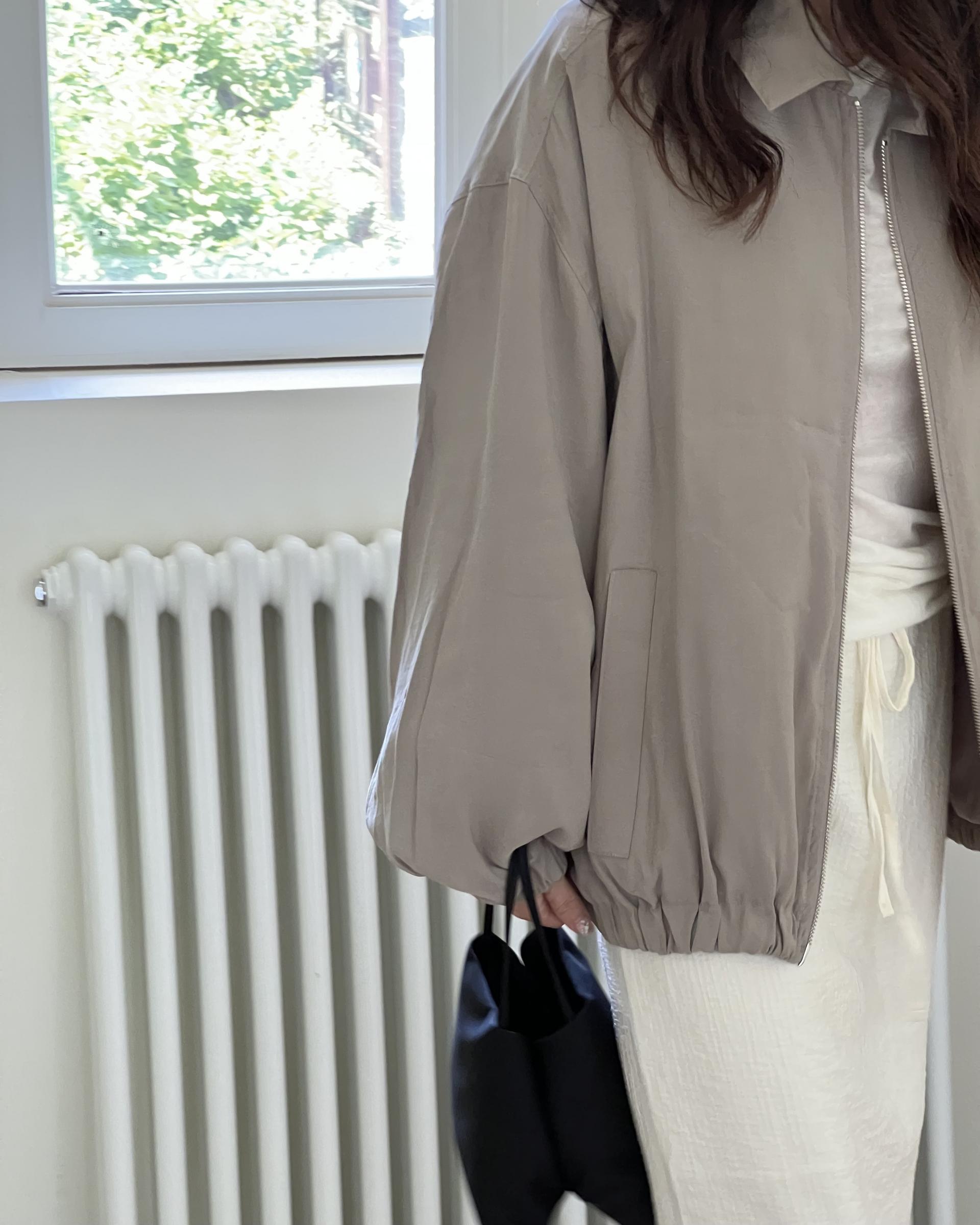 base wrinkle skirt (black/cream)