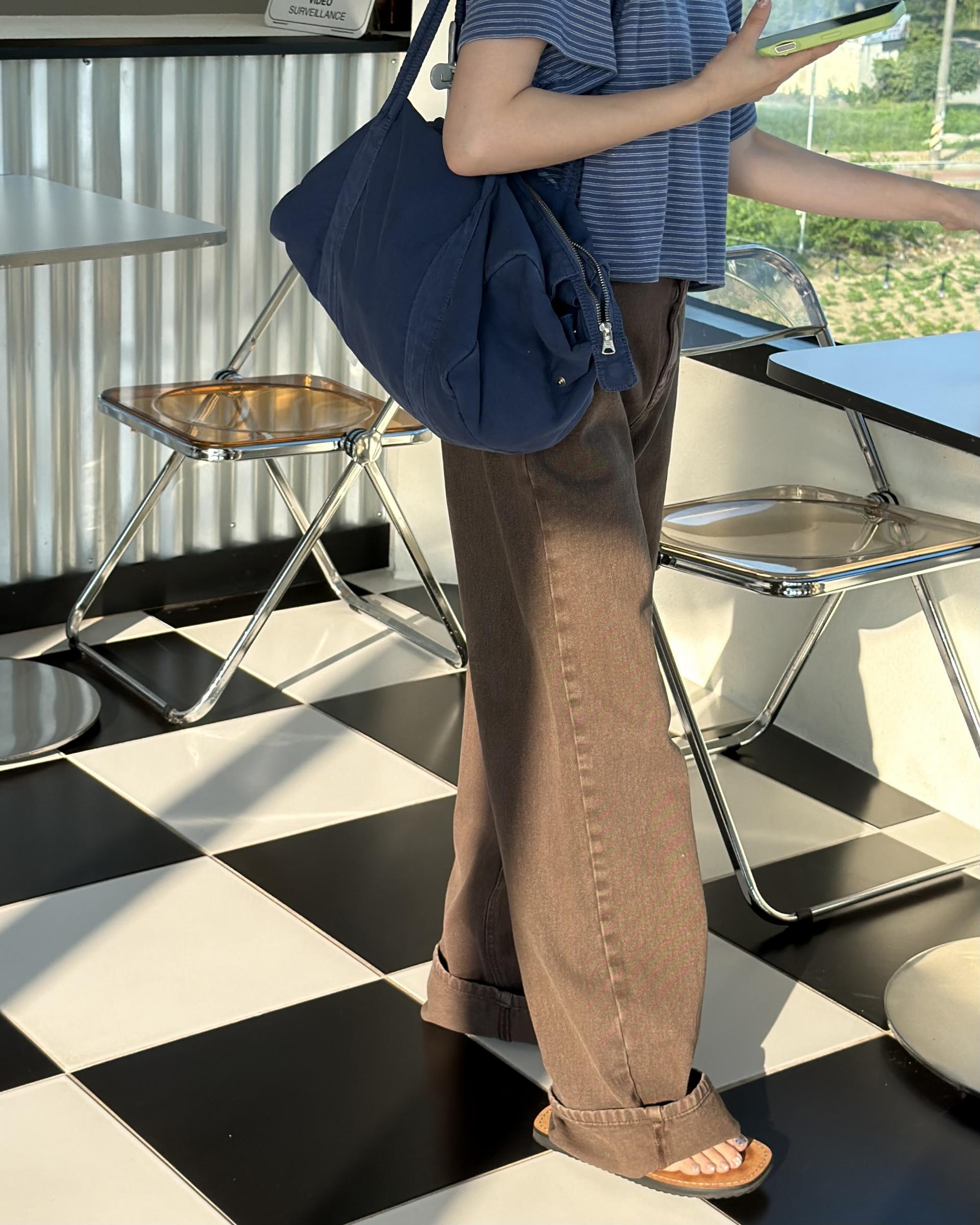 moon dying pants (brown/blue)