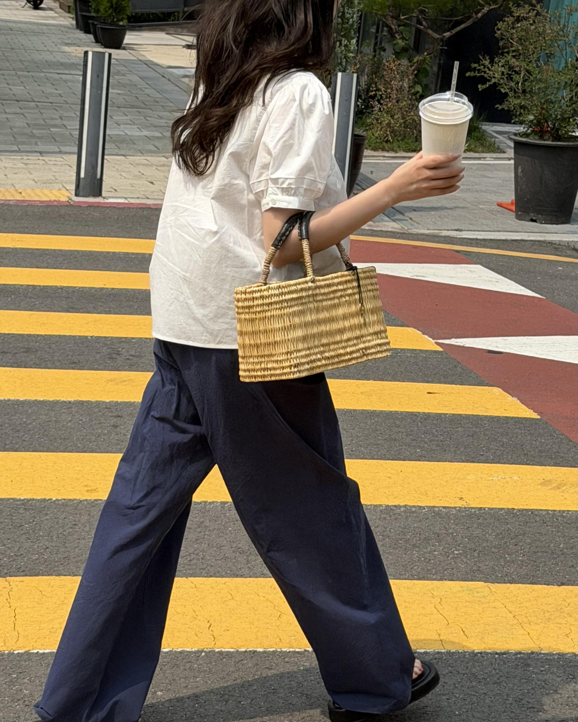 rusk cotton pants (charcoal/navy)