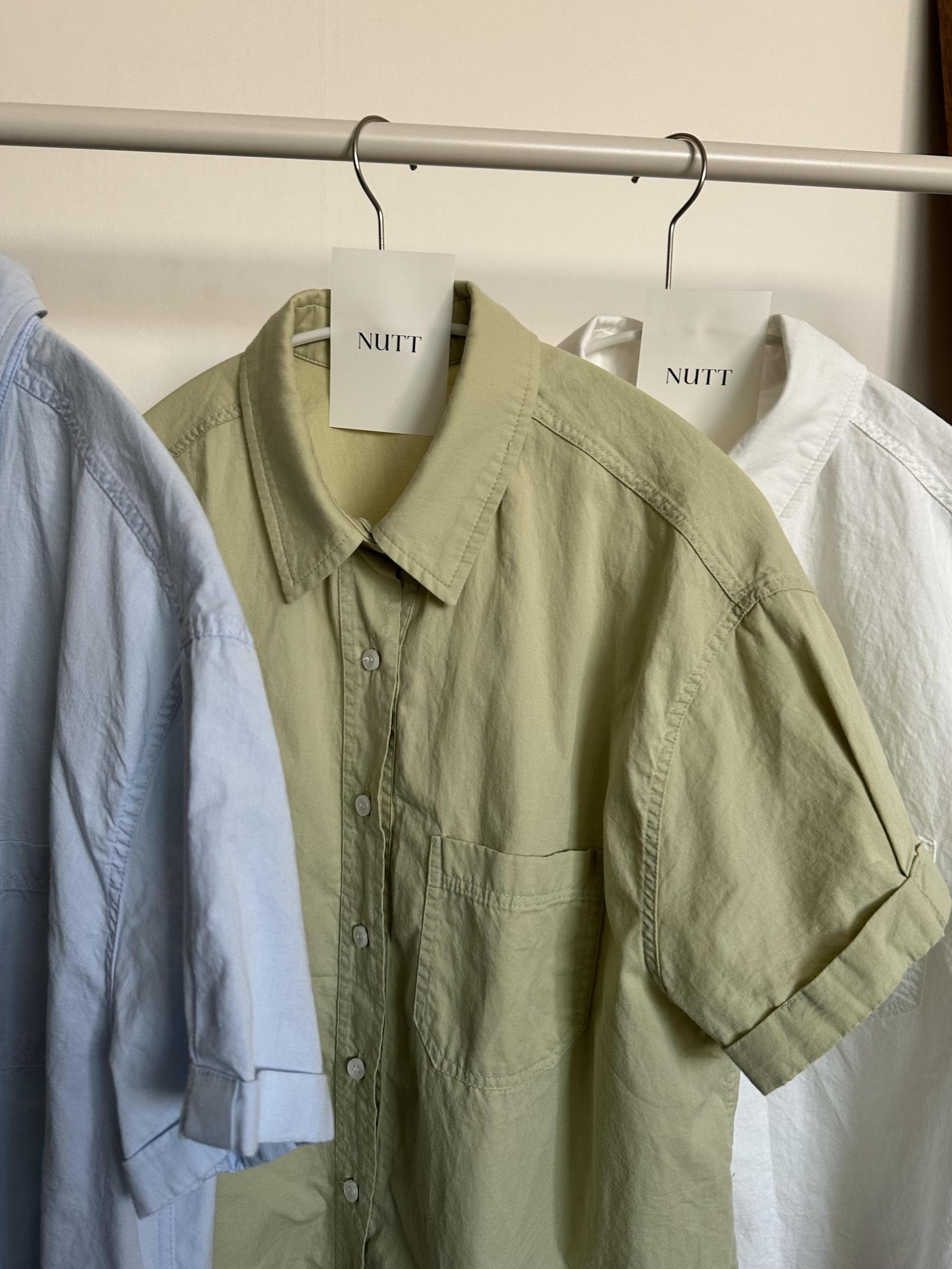 washing half shirt (melon/white/blue)