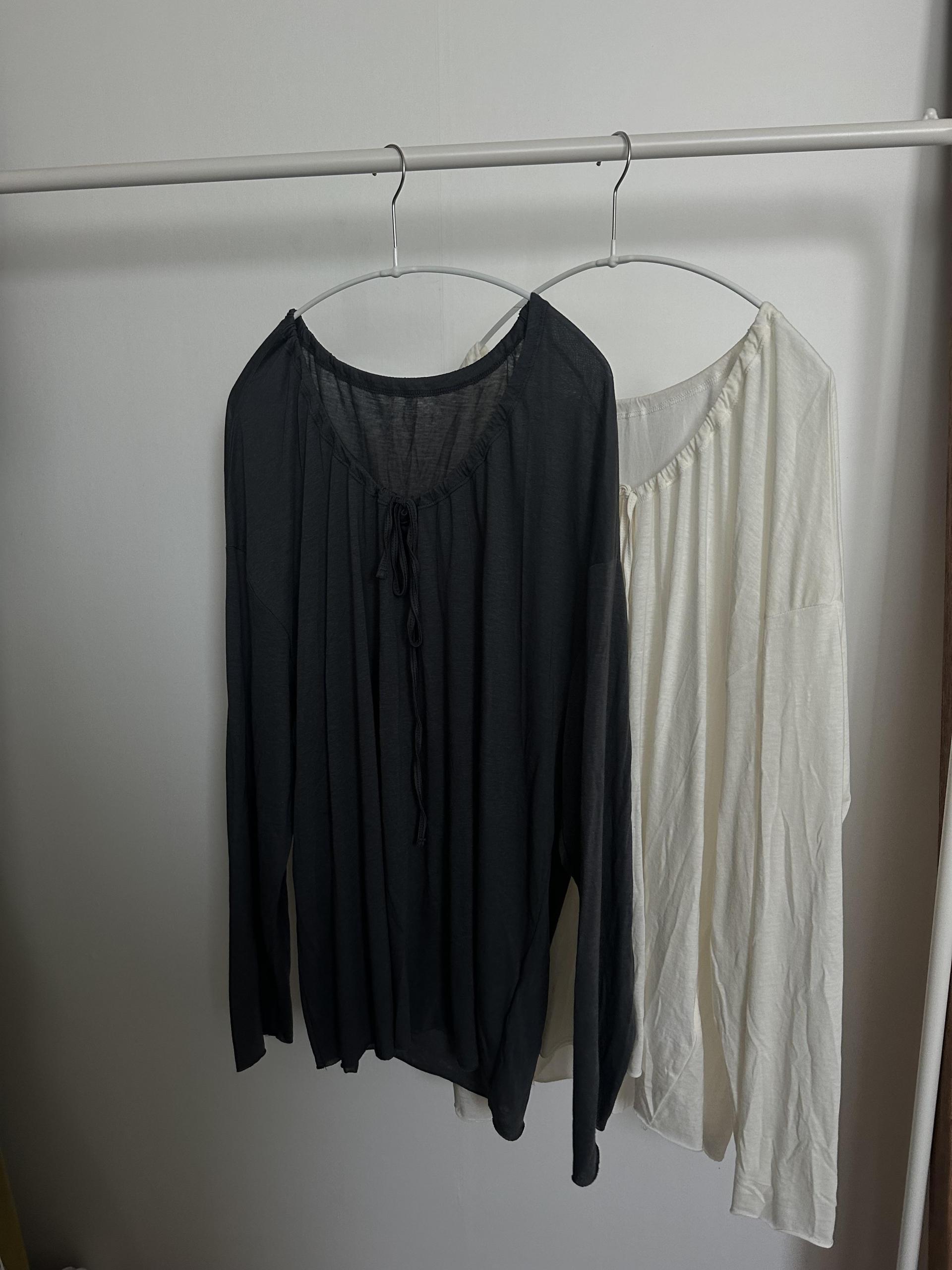 mercy top (charcoal/cream)