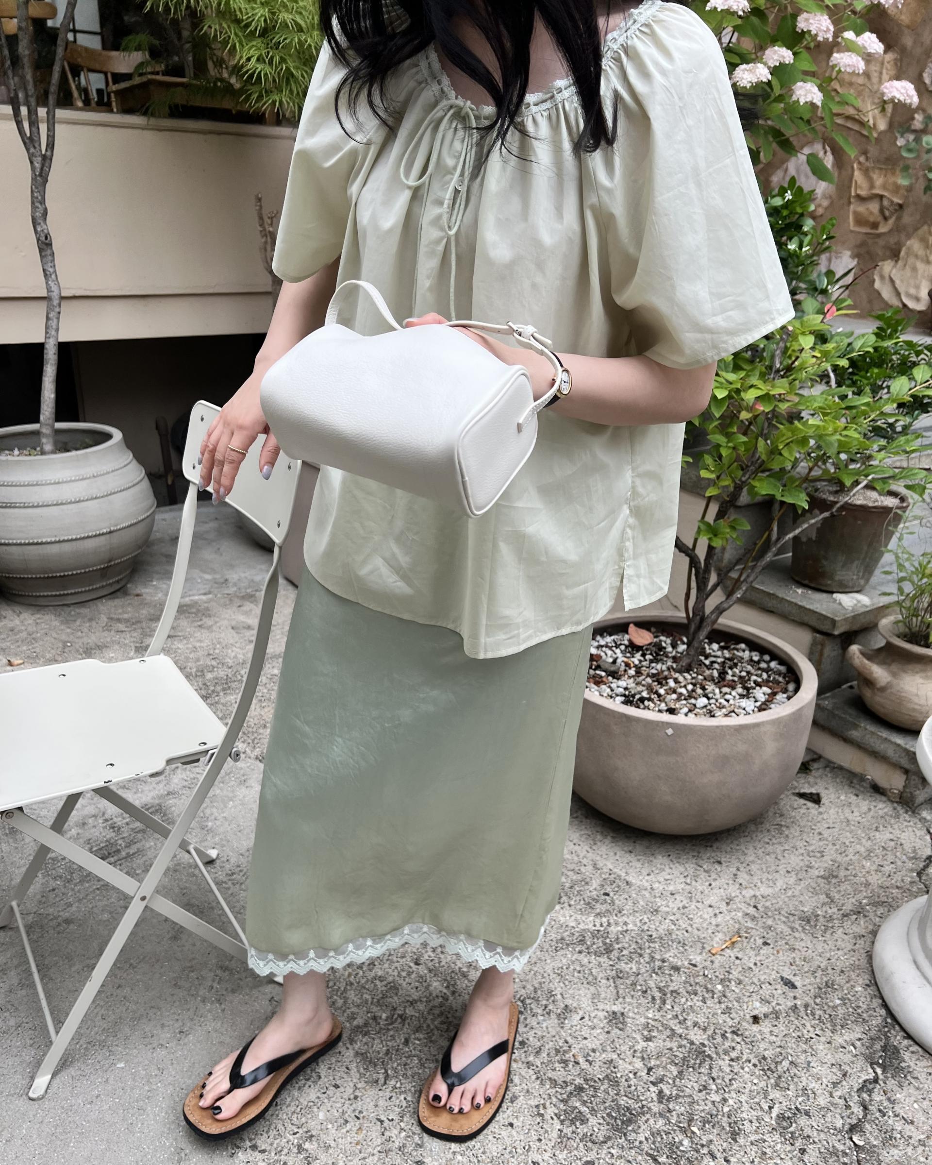 botanic blouse (mint/white)