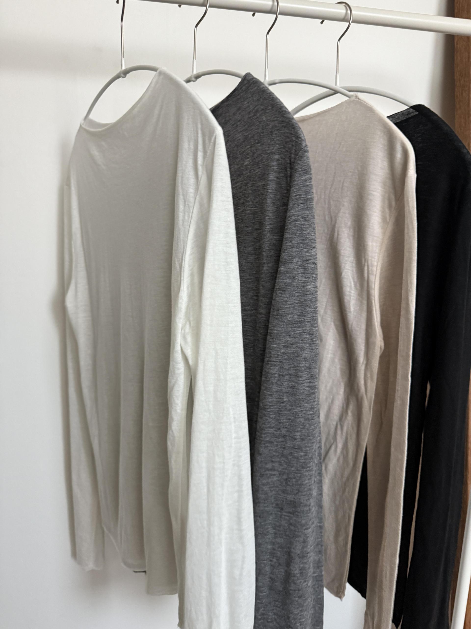 wool skin top (ivory/beige/charcoal/black)