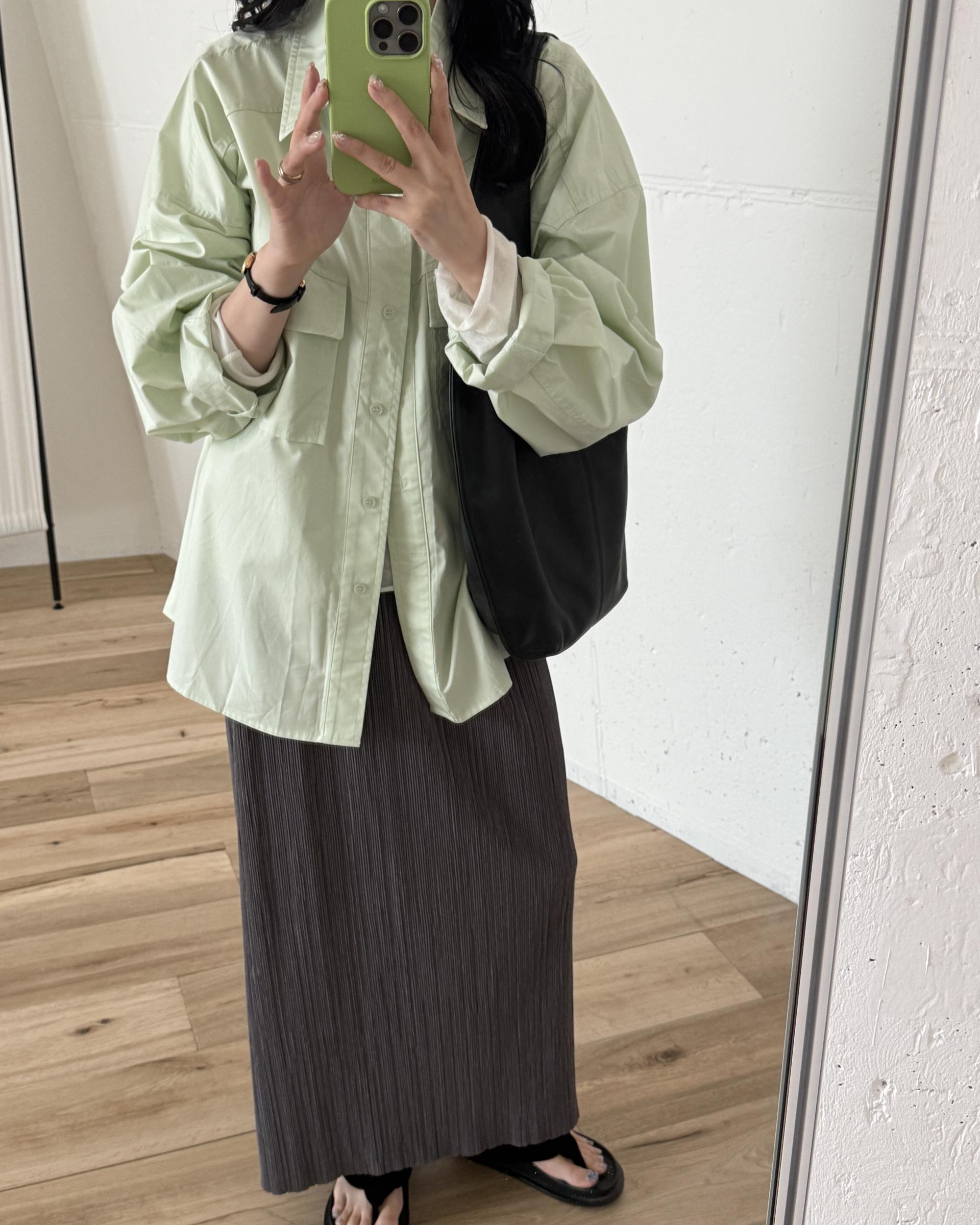over pocket shirt (mint)