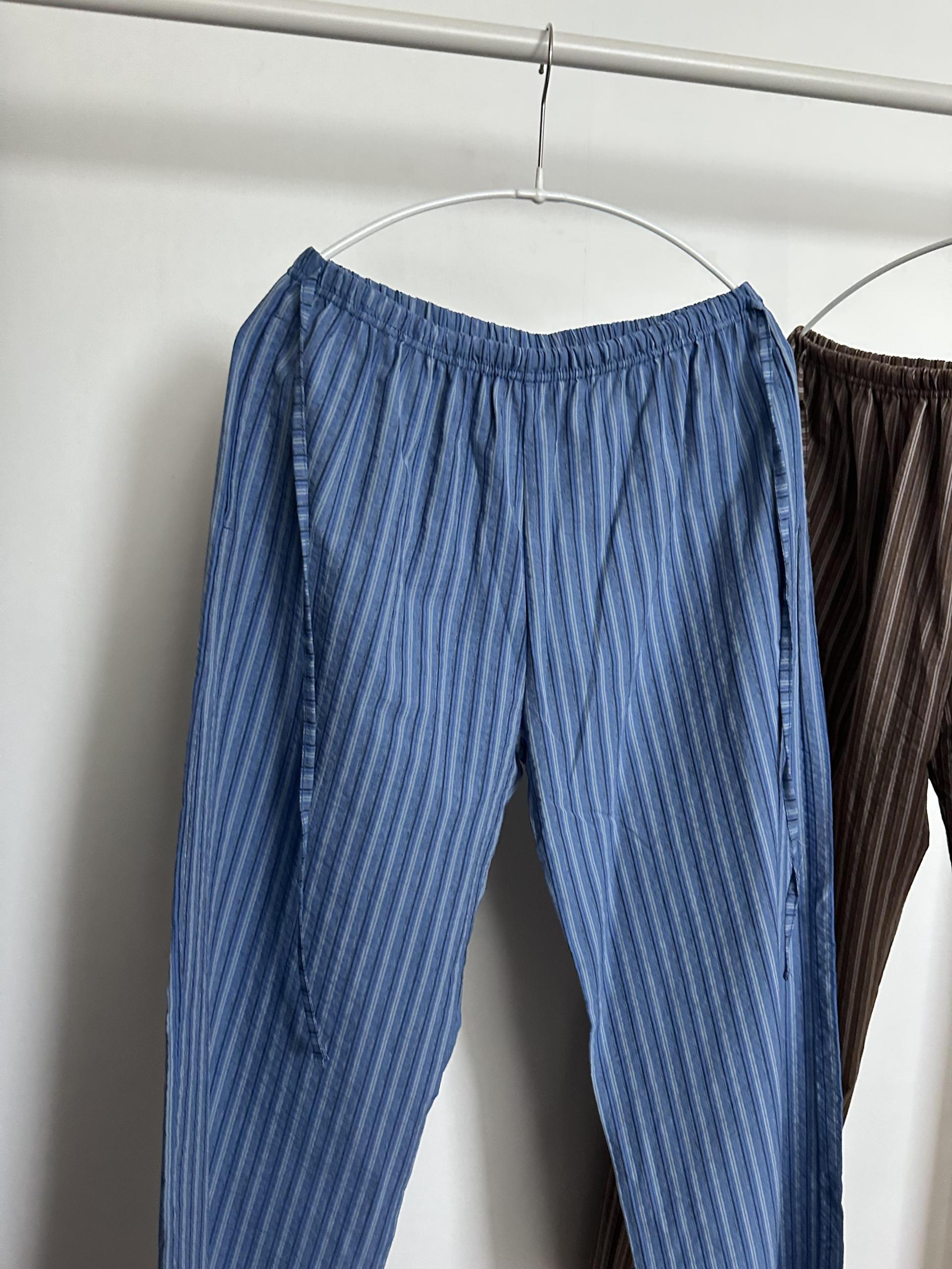 zinny stripe pants (blue/brown)