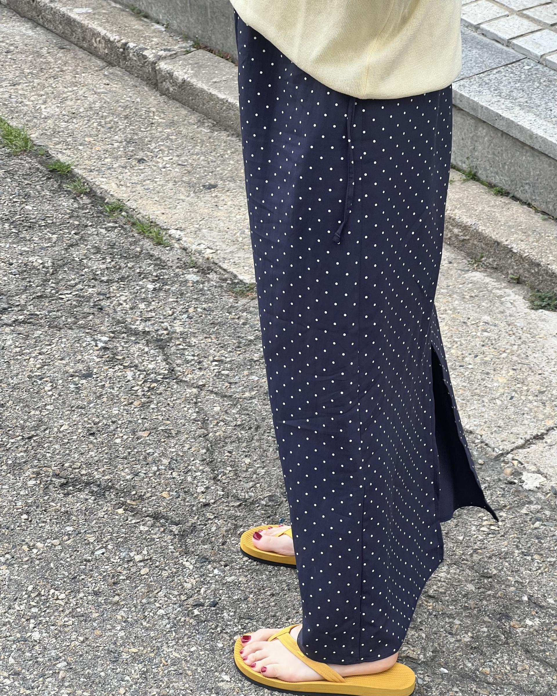 dot maxi skirt