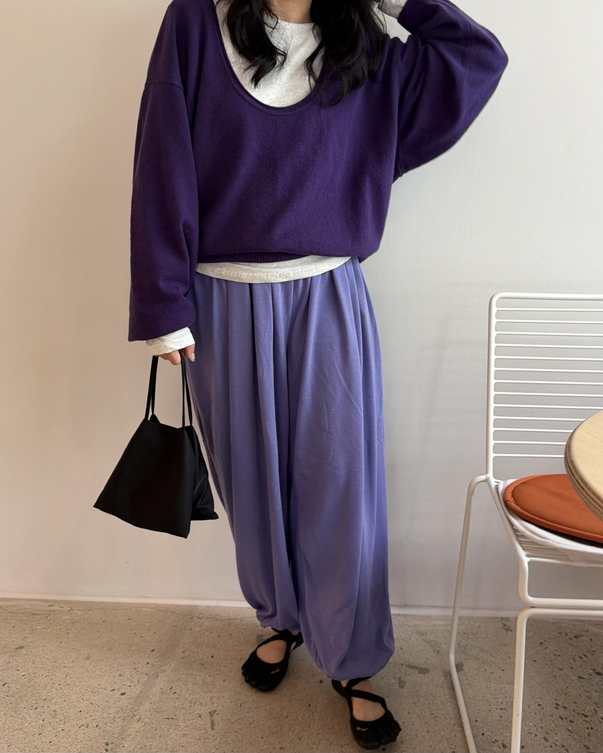 savanna harem pants (purple/charcoal/grey)