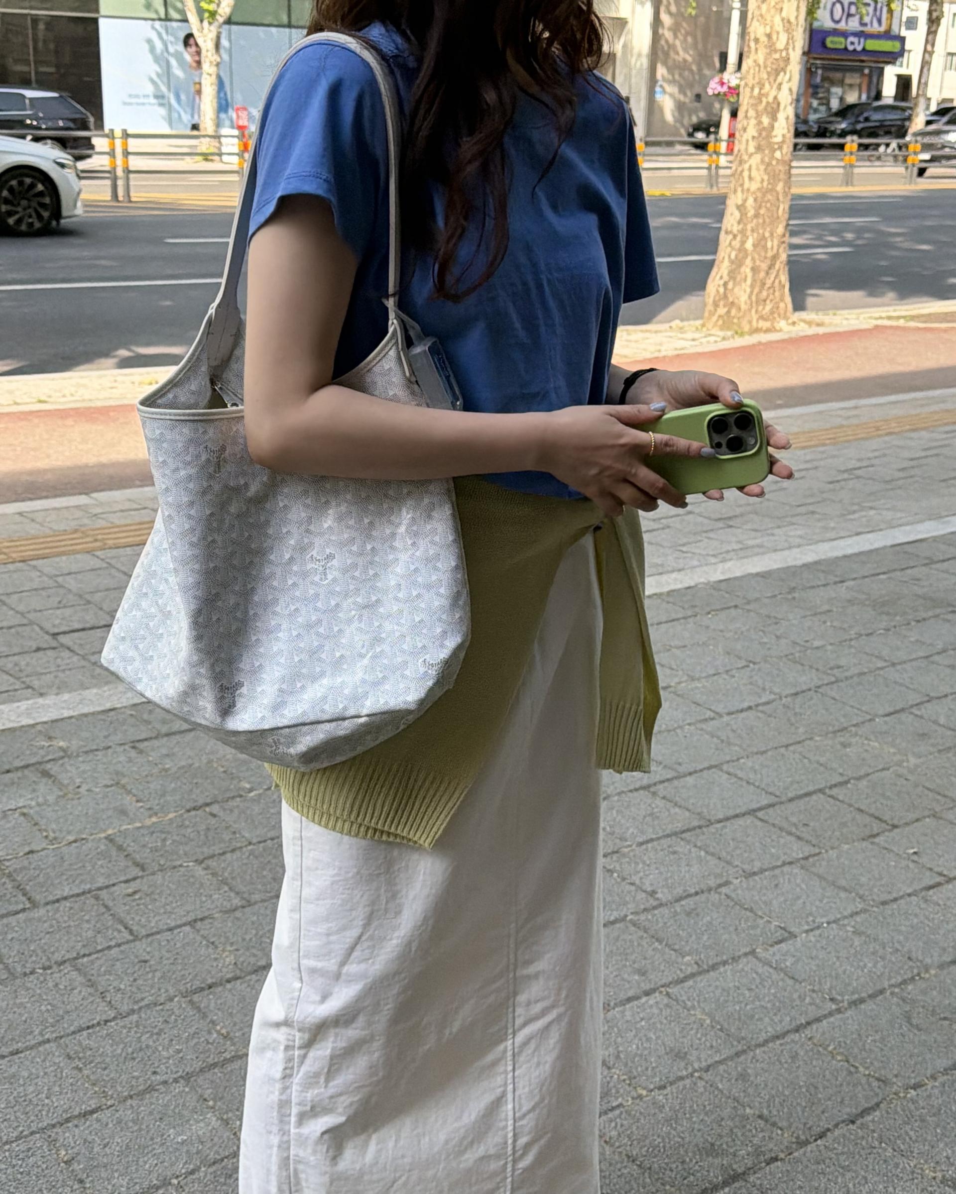 mile top (aqua blue/melange/white) 완