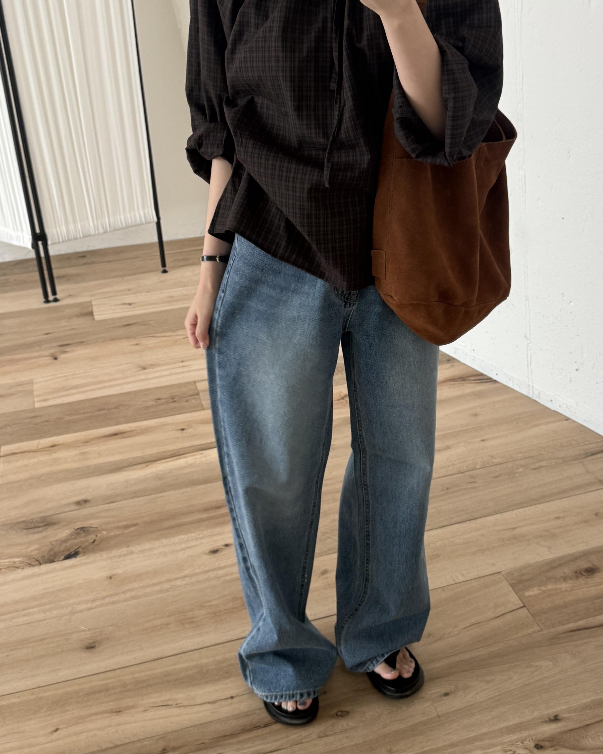 aman check blouse (brown)