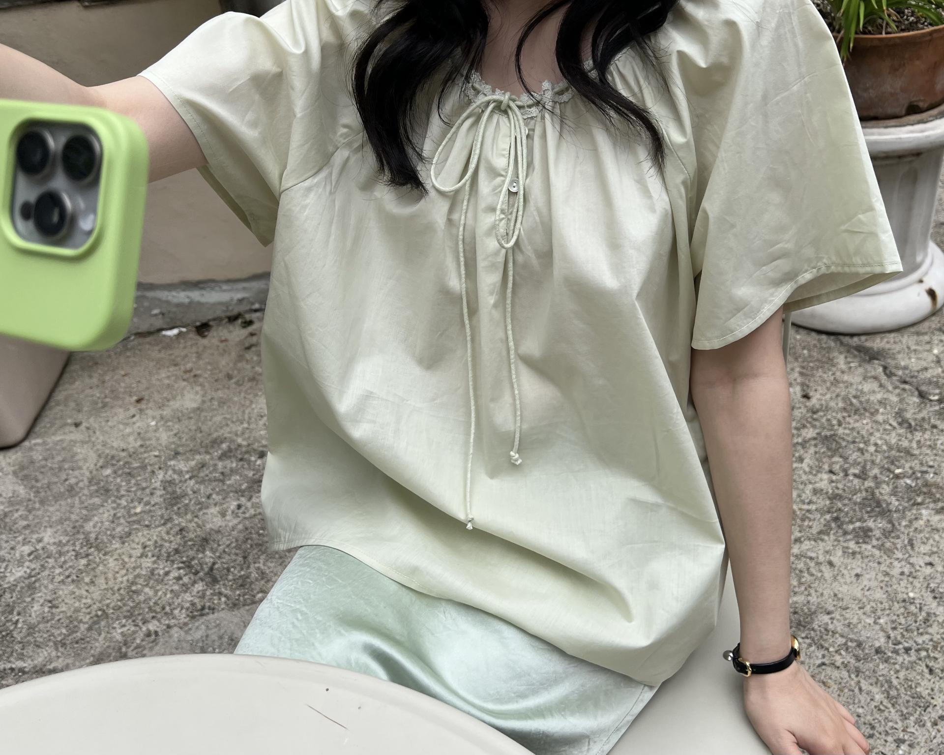 botanic blouse (mint/white)