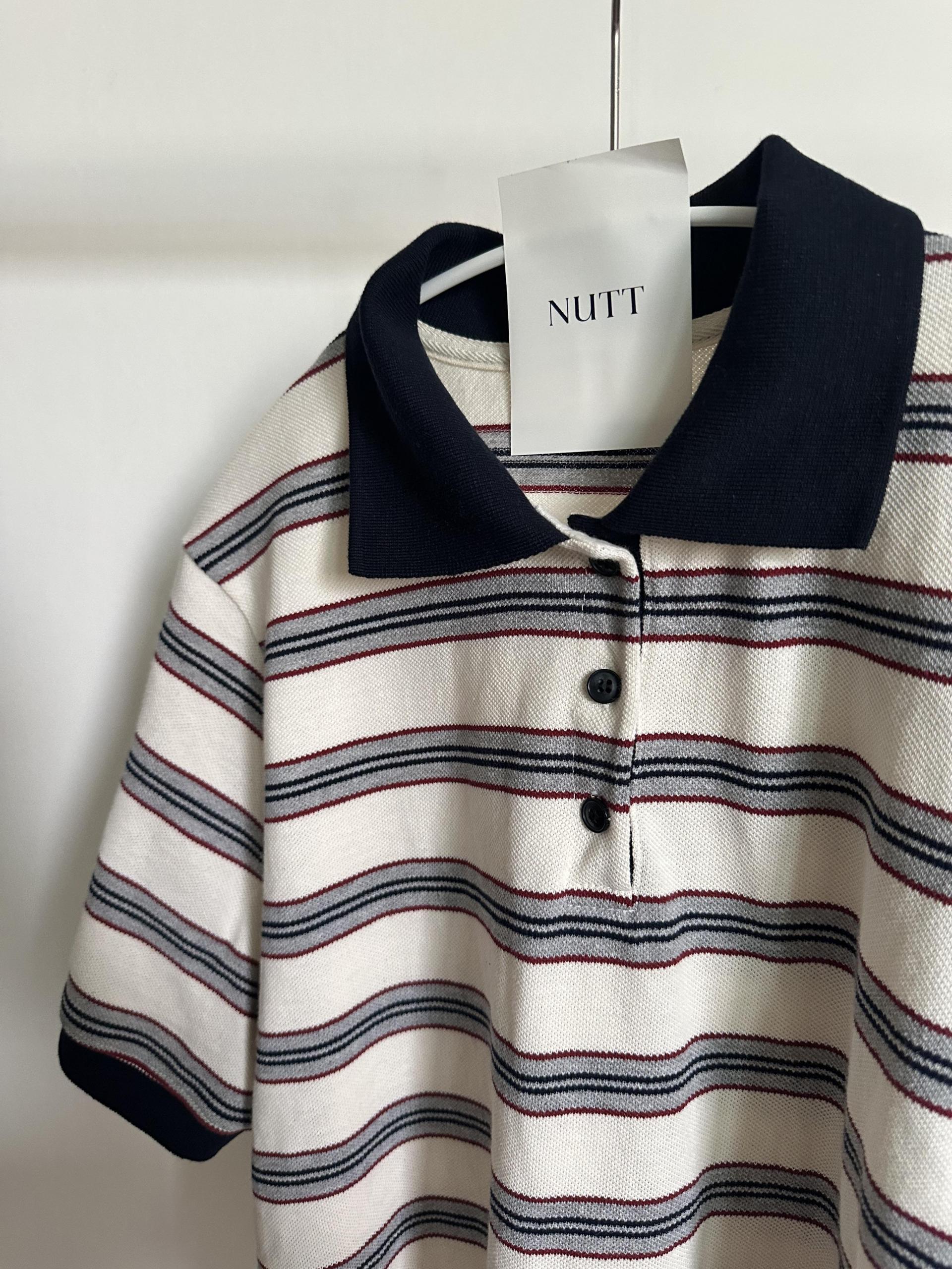 liberty stripe top (cream/orange)