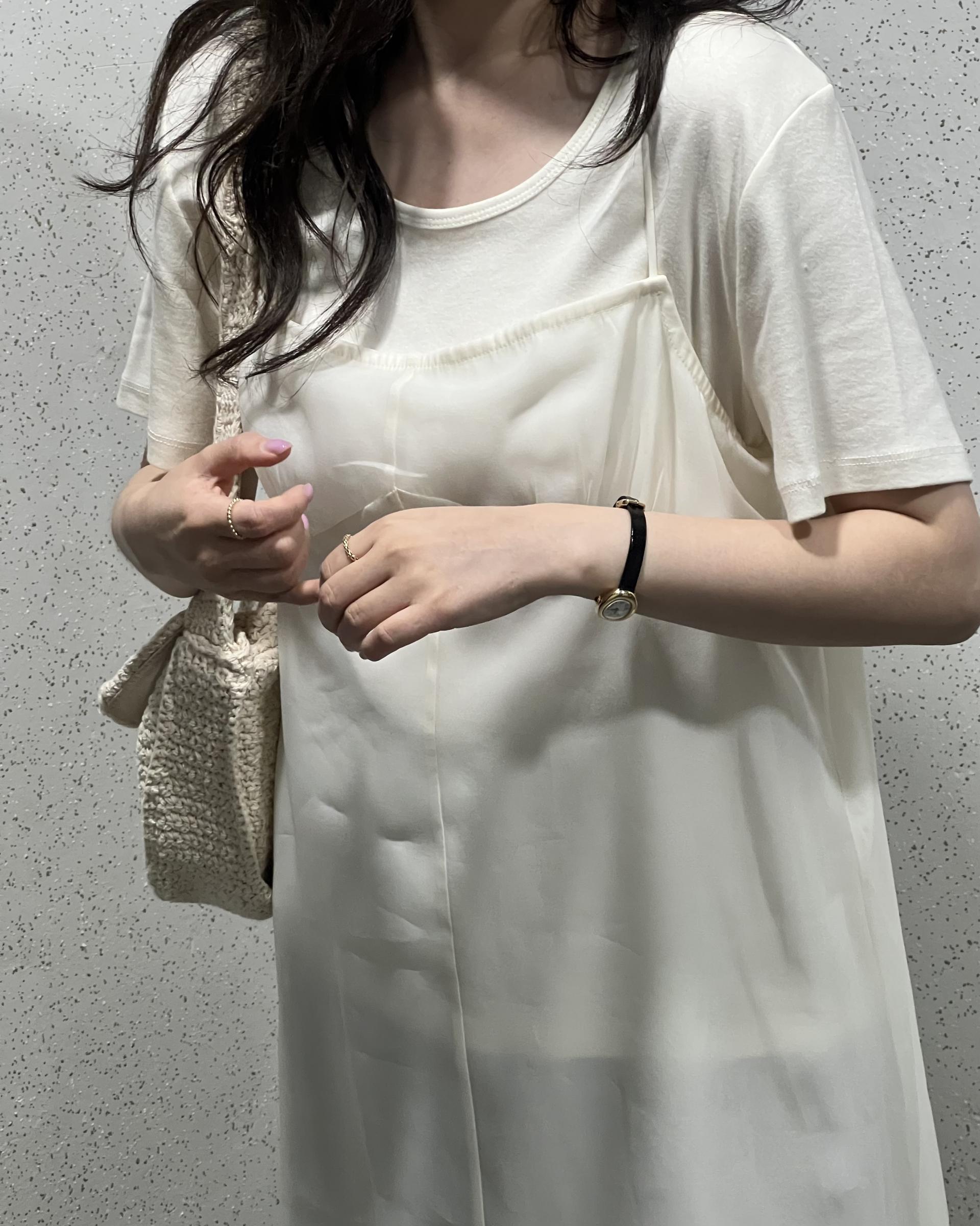 hul u-neck top (cream/melange grey)